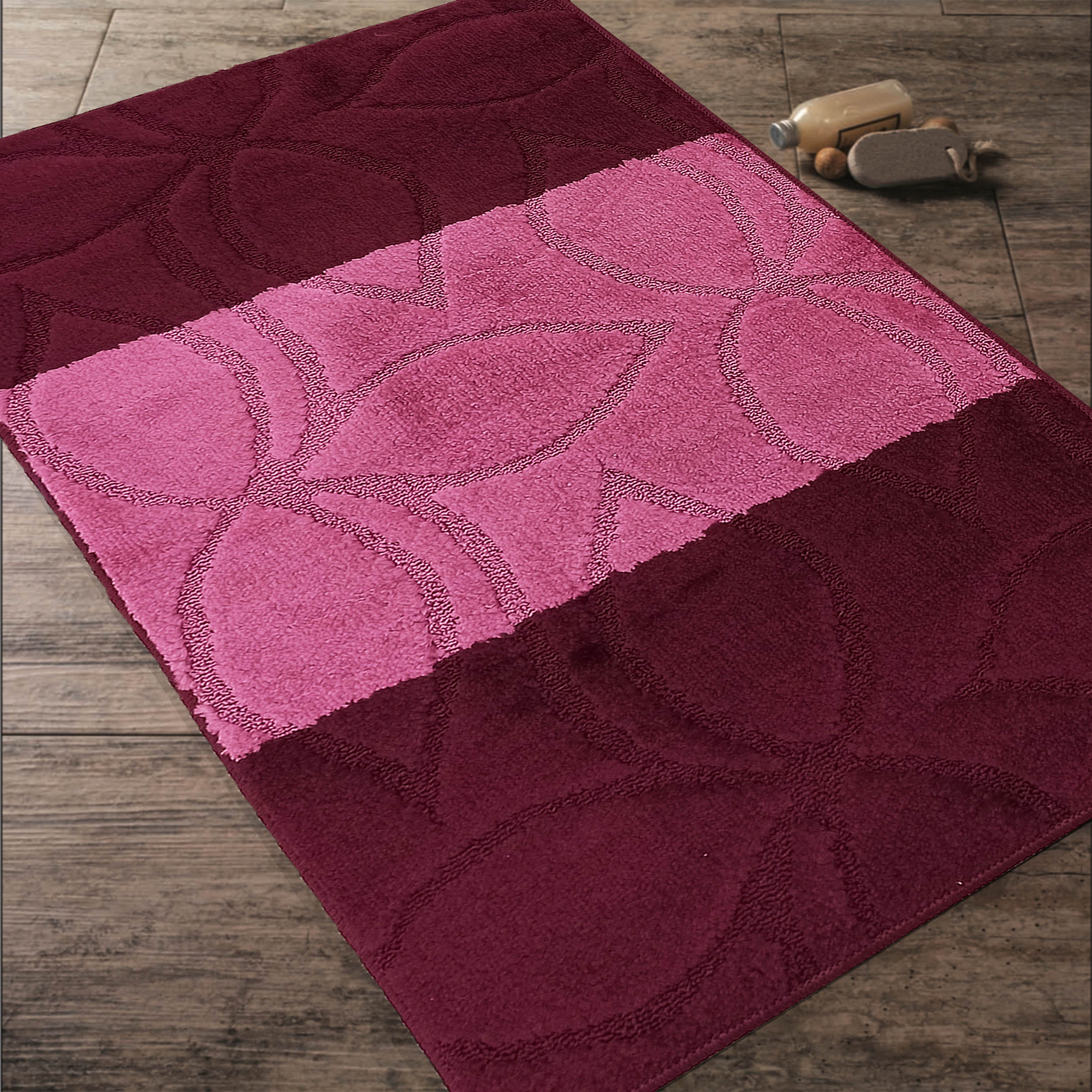 Komplet Dywaników Łazienkowych Montana Erdek XL - Fioletowy Pod WC Antypoślizgowy