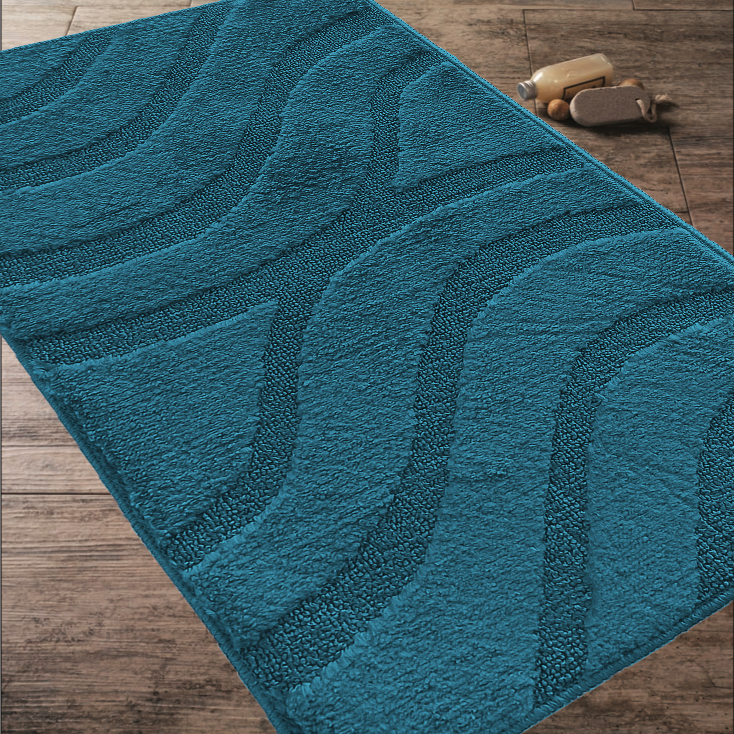 Komplet Dywaników Łazienkowych Montana Symphony - Morski Pod WC Antypoślizgowy