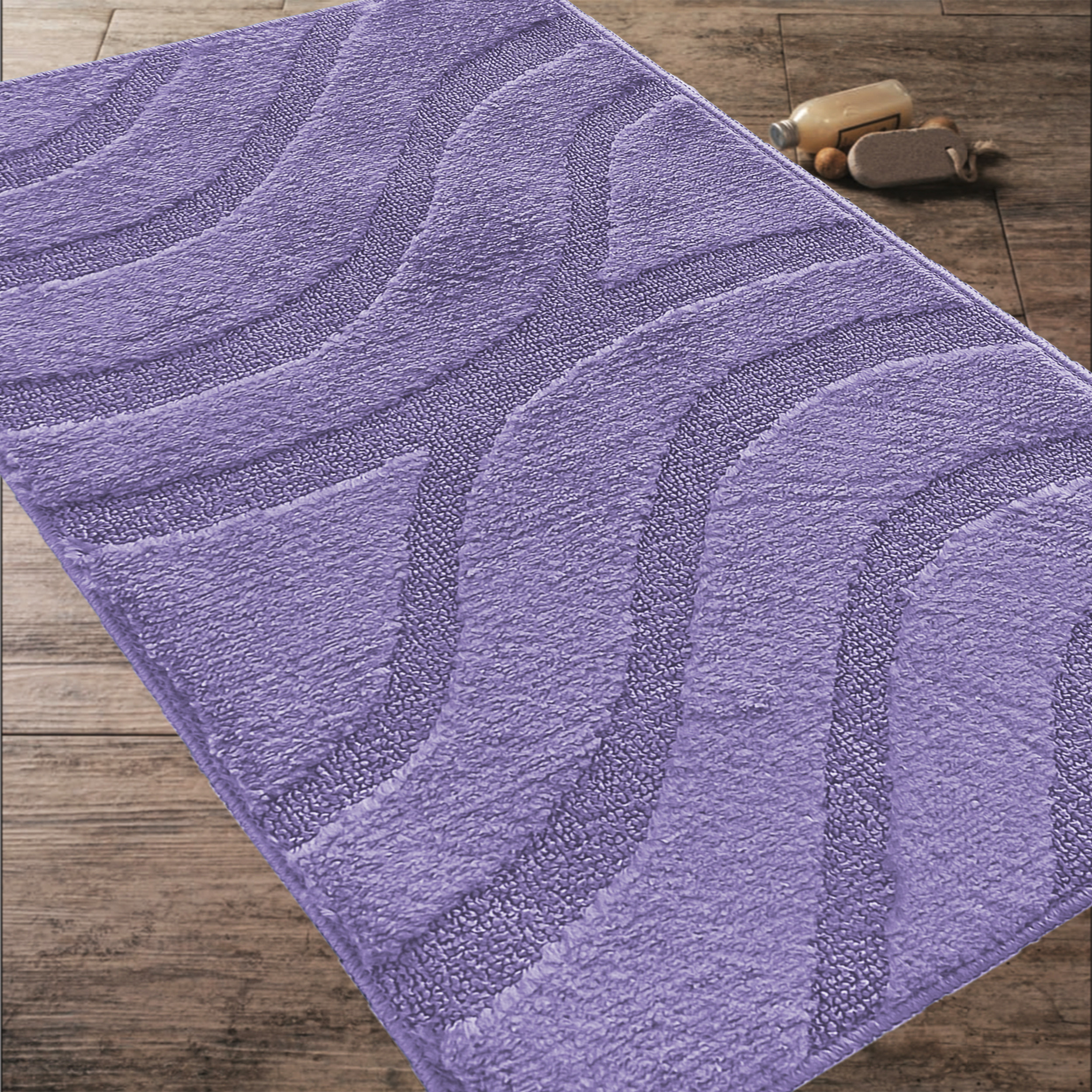 Komplet Dywaników Łazienkowych Montana Symphony - Fioletowy Pod WC Antypoślizgowy