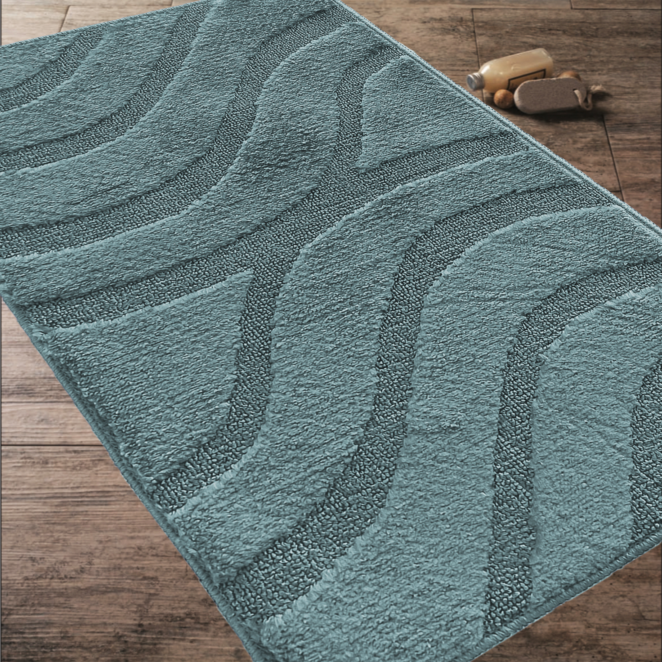 Komplet Dywaników Łazienkowych Montana Symphony - Perski Błękit Pod WC Antypoślizgowy