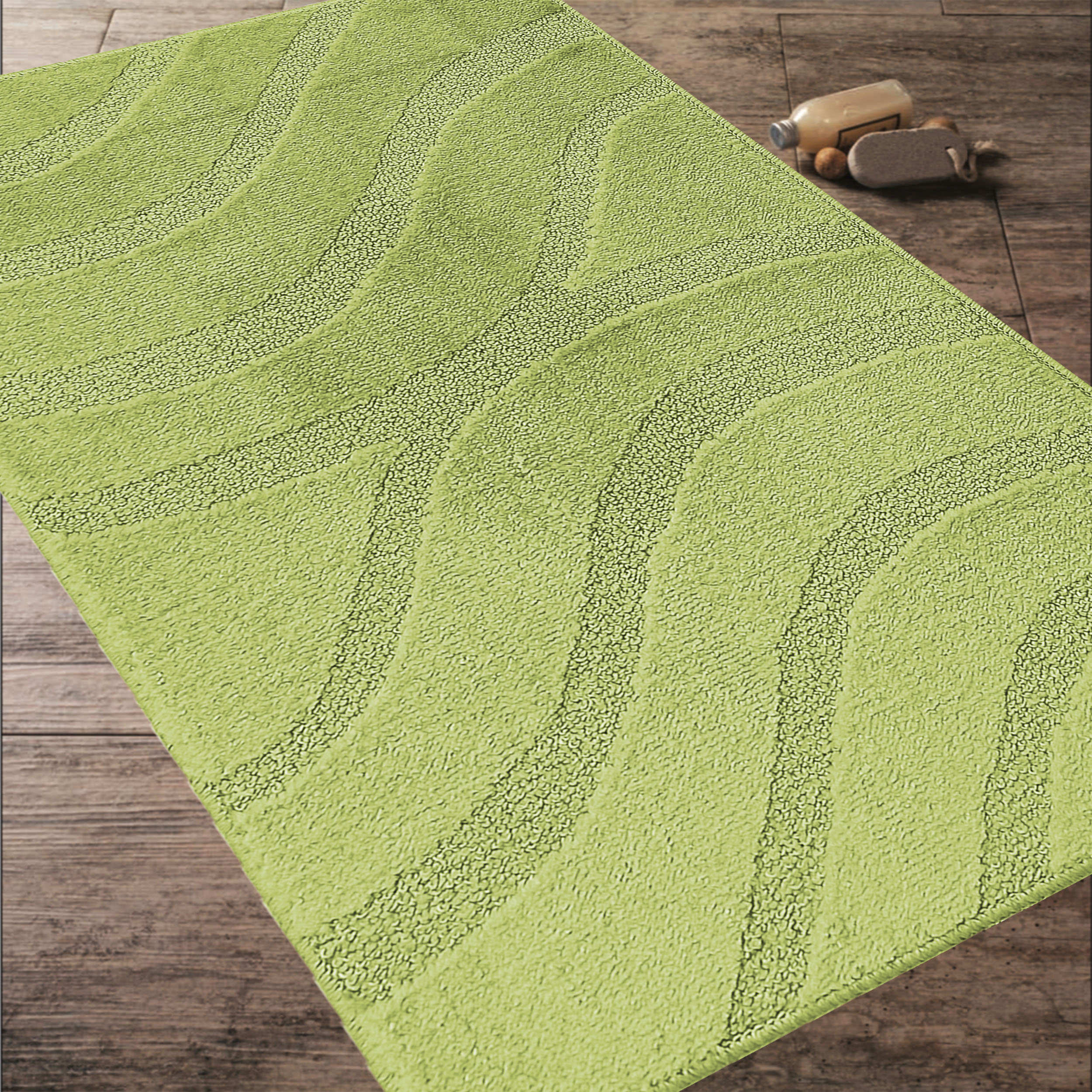 Komplet Dywaników Łazienkowych Montana Symphony - Jasny Zielony Pod WC Antypoślizgowy