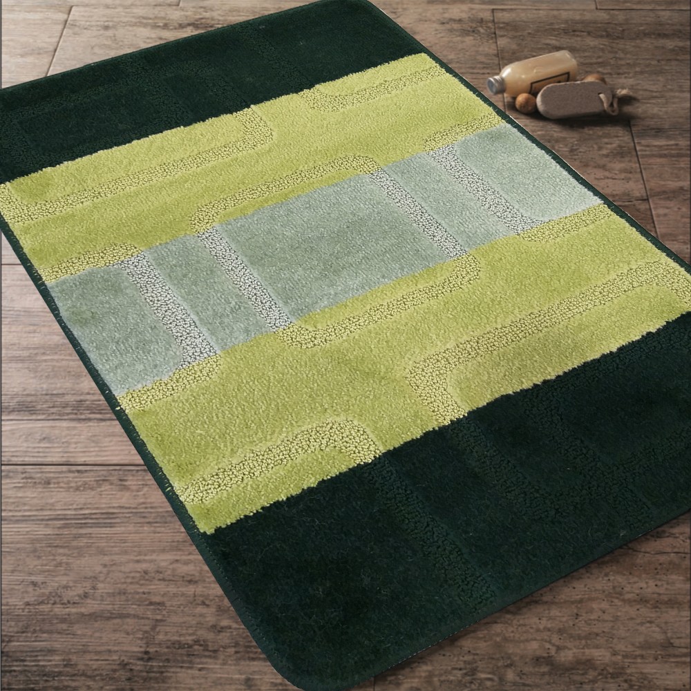 Komplet Dywaników Łazienkowych Montana 04 zielony Pod WC Antypoślizgowy