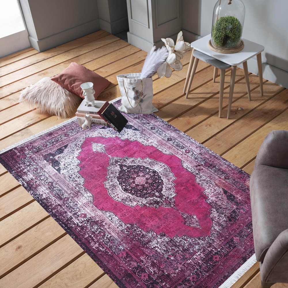 Dywan - 160 x 230 cm - Różowy - Klasyczny - Dywanopol