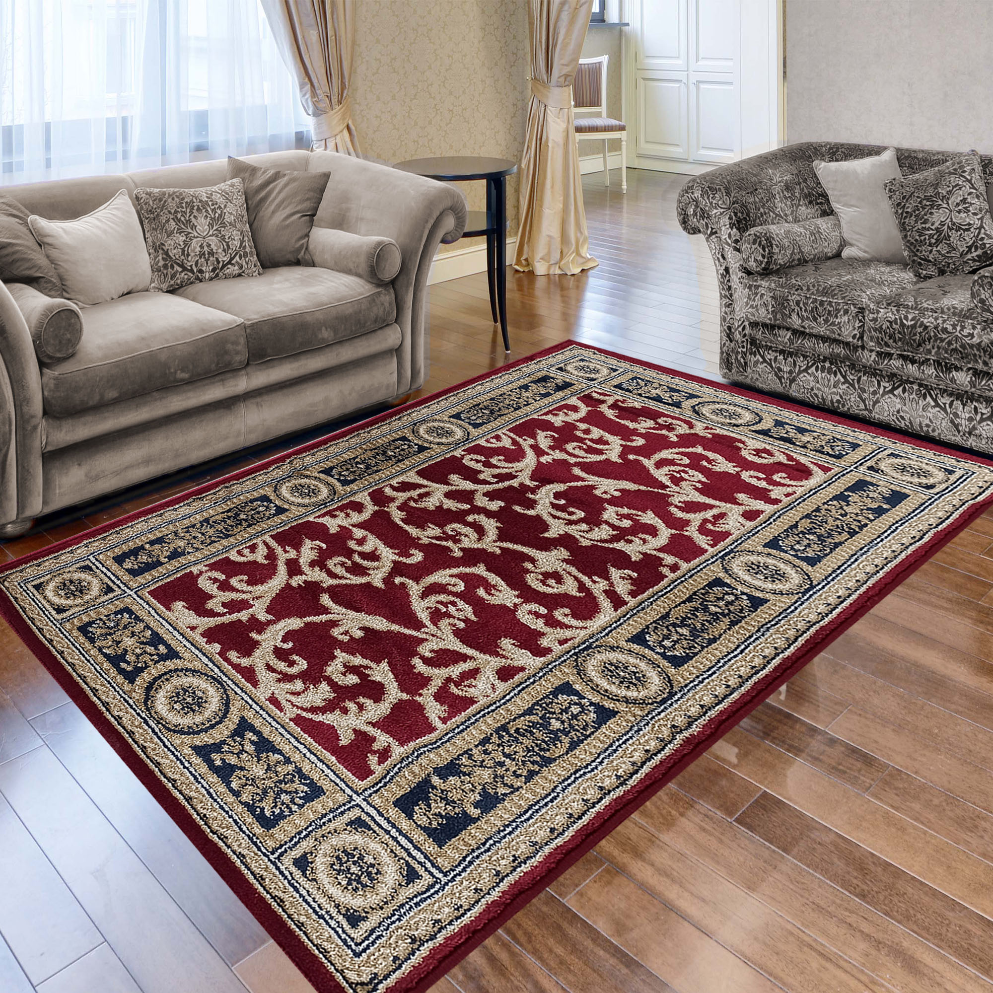 Dywan - 160 x 220 cm - Czerwony - Ekskluzywny - Dywanopol