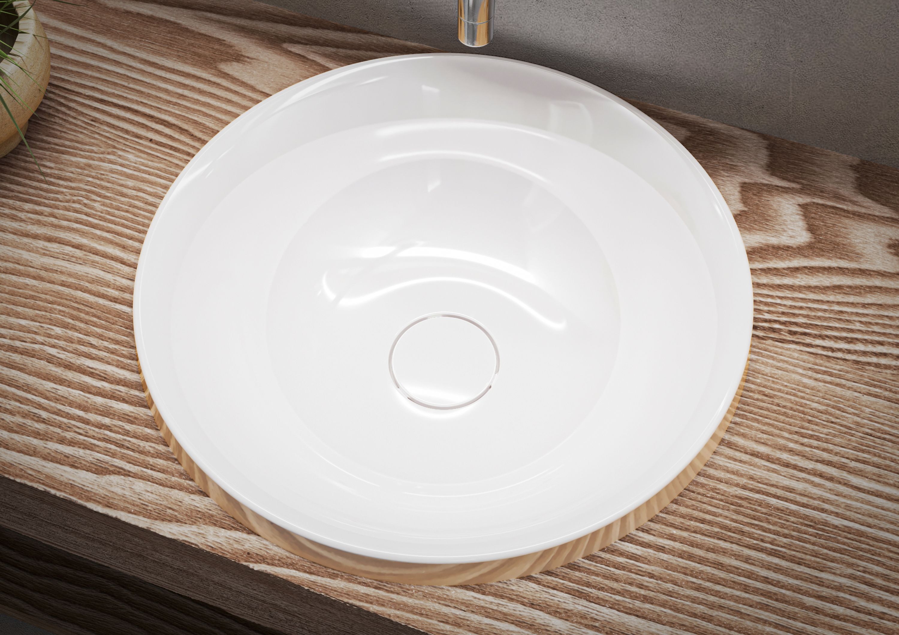 Darmowa Dostawa - Umywalka 45x45 cm okrągła wpuszczana biała Miraggio Siena 0000752