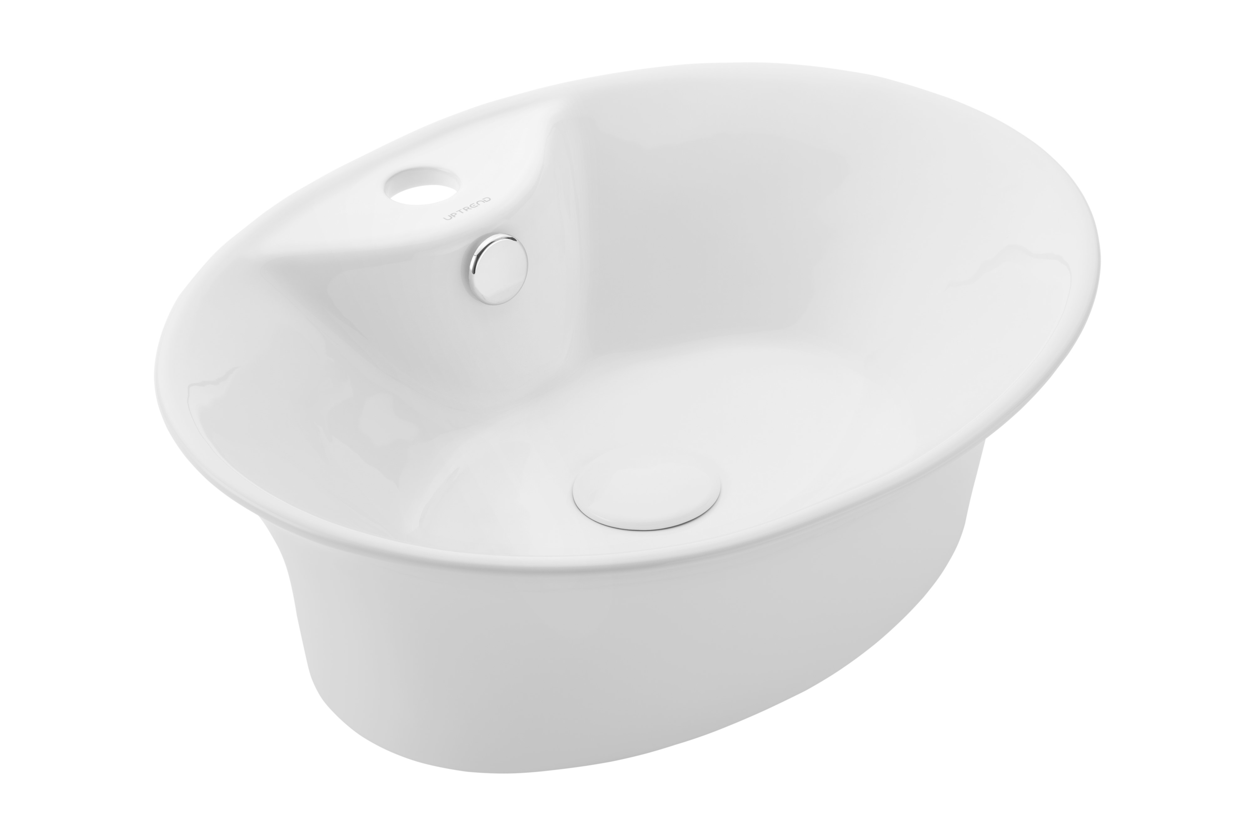 Darmowa Dostawa - Umywalka 40.5x38.5 cm owalna biały Uptrend Tulip TR4065