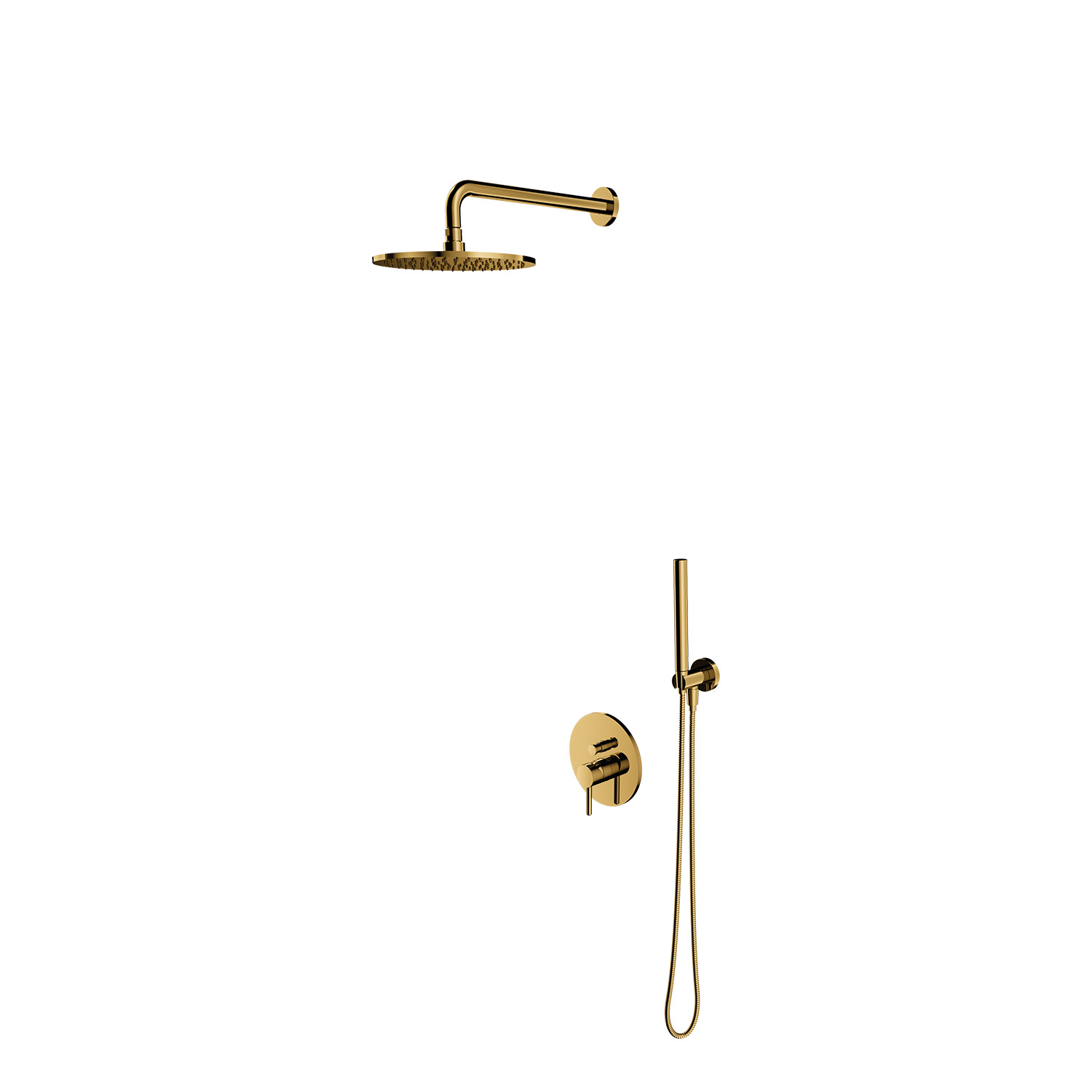 Darmowa Dostawa - Zestaw prysznicowy podtynkowy z deszczownicą złoty Omnires Y SYSY19GL