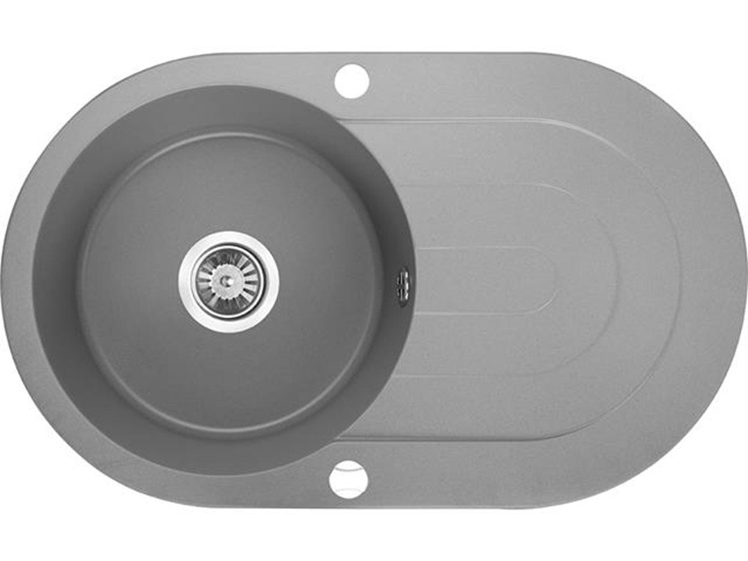 Darmowa Dostawa - Zlewozmywak granitowy 78x47 cm szary/grafitowy/onyx Laveo Dafne SBD581T