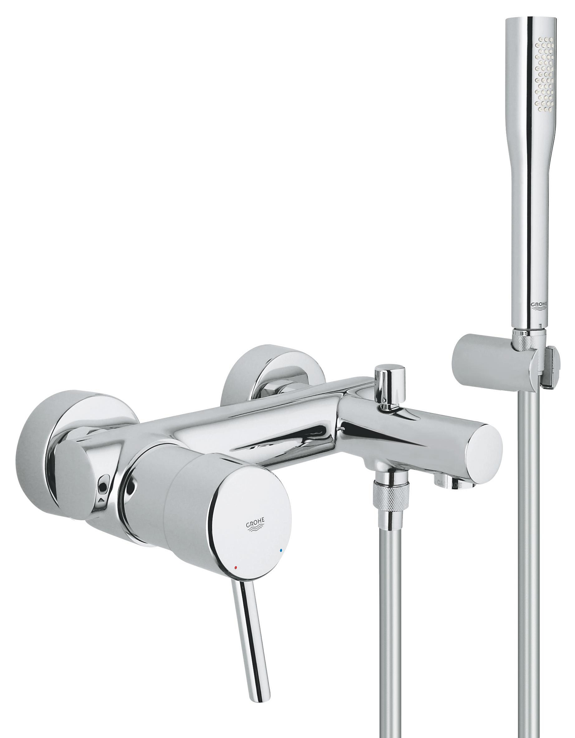 Darmowa Dostawa - Bateria wannowo-prysznicowa ścienna starlight chrome Grohe Concetto 32212001