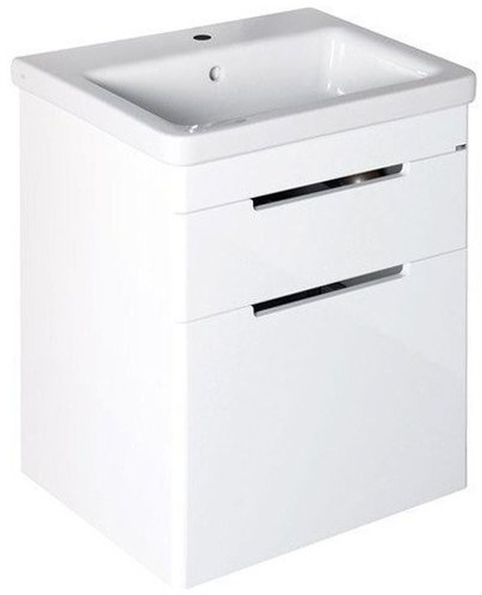 Darmowa Dostawa - Szafka 56.5x43x65 cm podumywalkowa wisząca biały Sapho Ella EL0623030