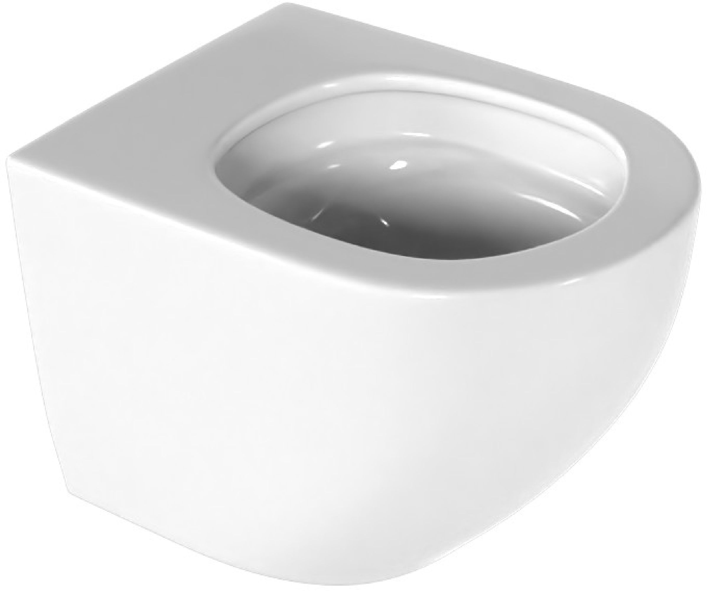 Darmowa Dostawa - Miska WC wisząca bez kołnierza spłukiwanie wirowe biały połysk Excellent Luqa CEAC6403480WH