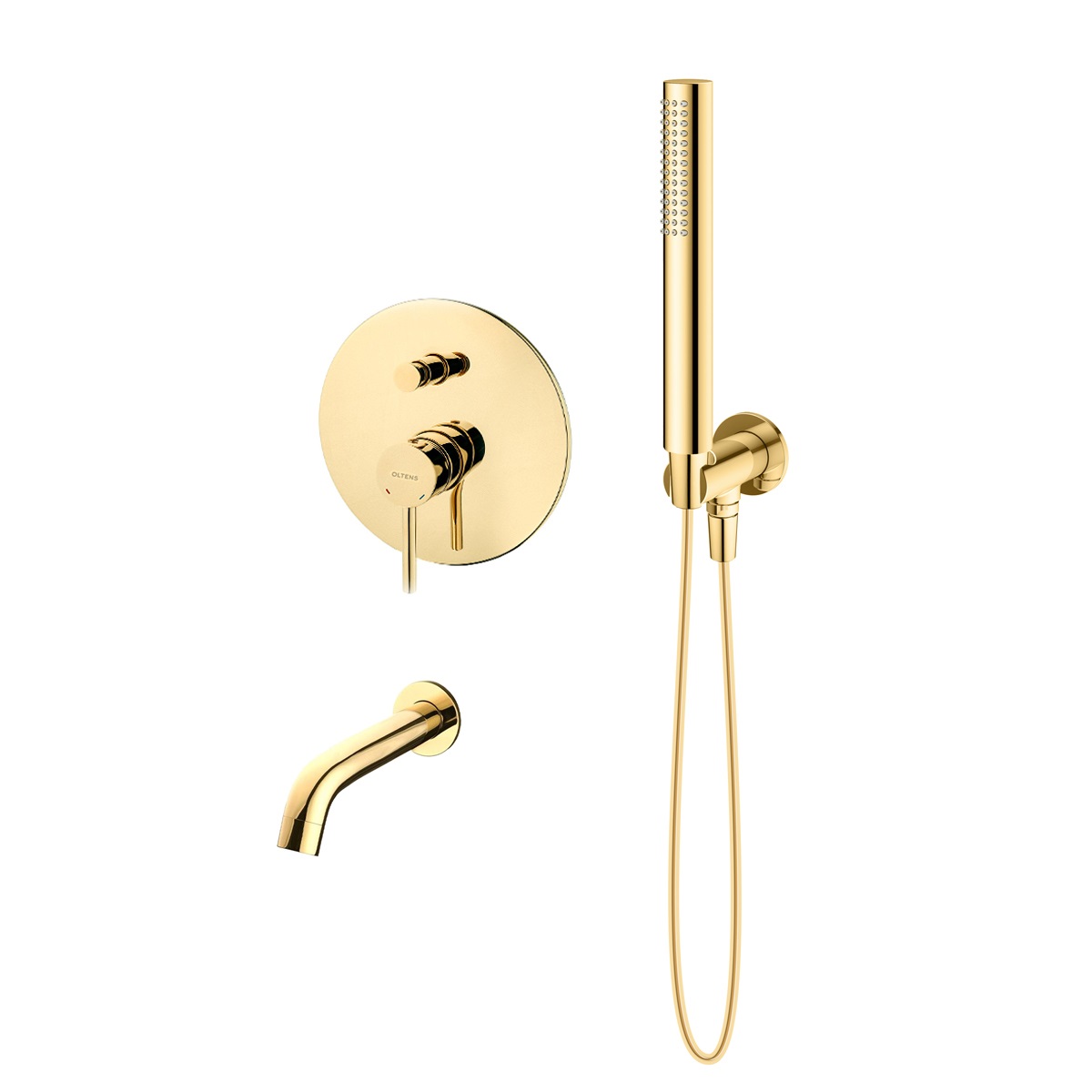 Darmowa Dostawa - Zestaw wannowo-prysznicowy podtynkowy złoty połysk Oltens Molle 36602800