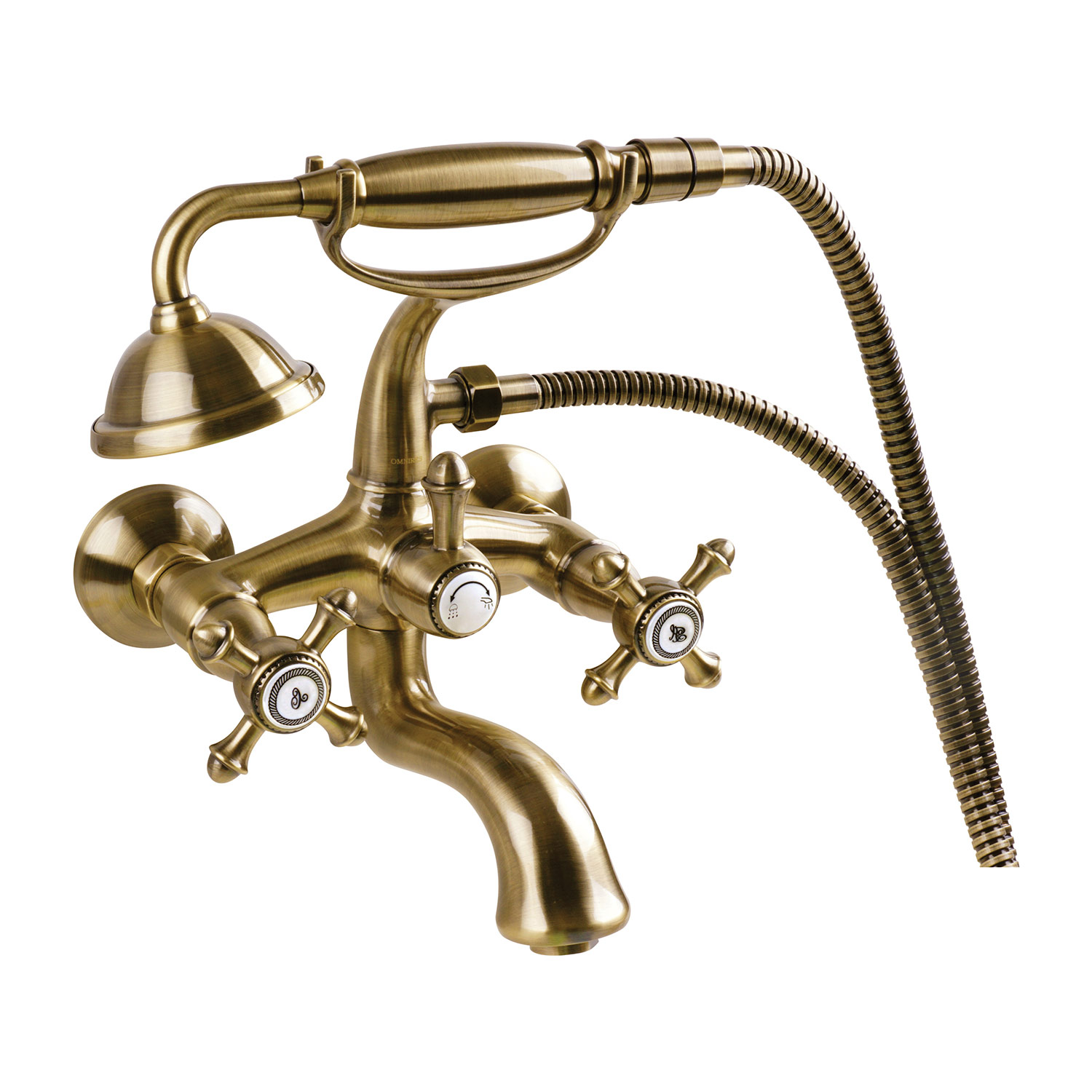 Darmowa Dostawa - Bateria wannowo-prysznicowa ścienna Omnires Retro RE7231BR