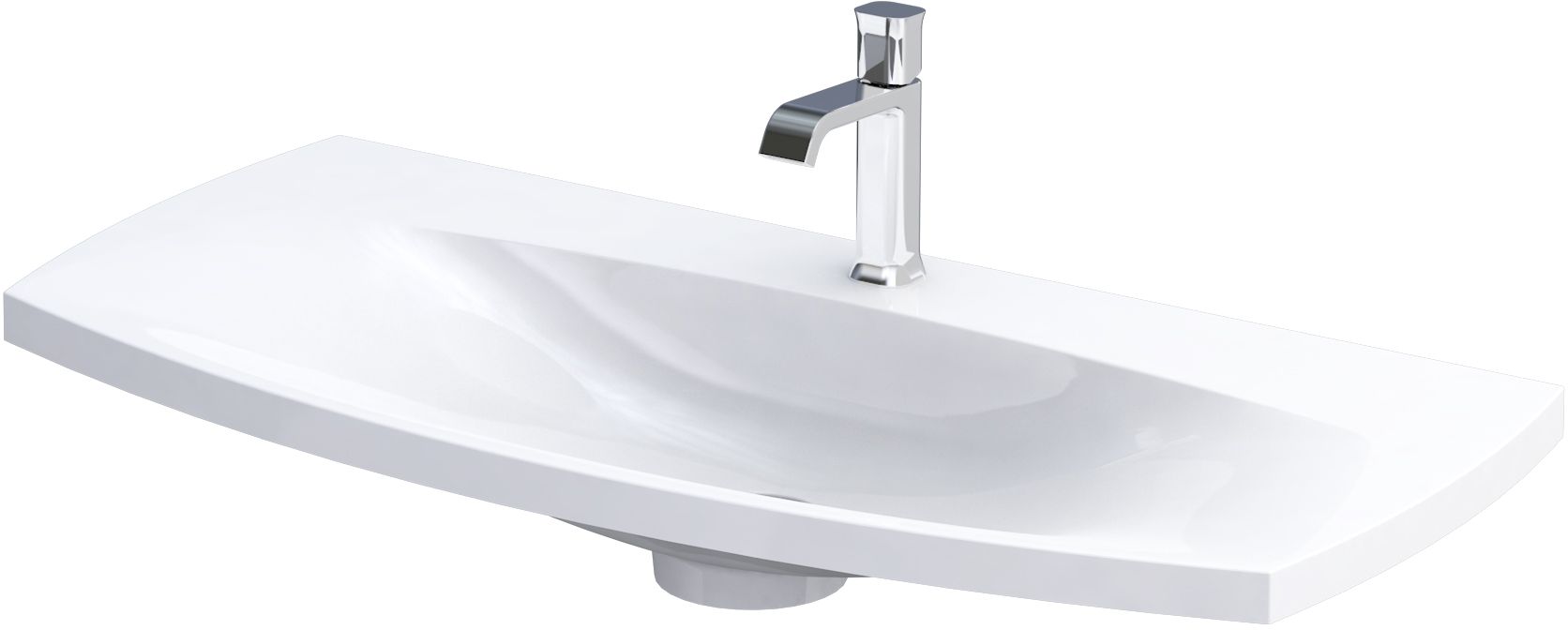 Darmowa Dostawa - Umywalka 102x48 cm prostokątna meblowa biała Oristo Louis UMELU10292