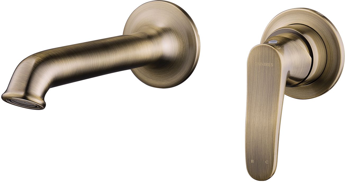 Darmowa Dostawa - Bateria umywalkowa podtynkowa mosiądz/brąz antyczny Omnires Art Deco AD5115BR