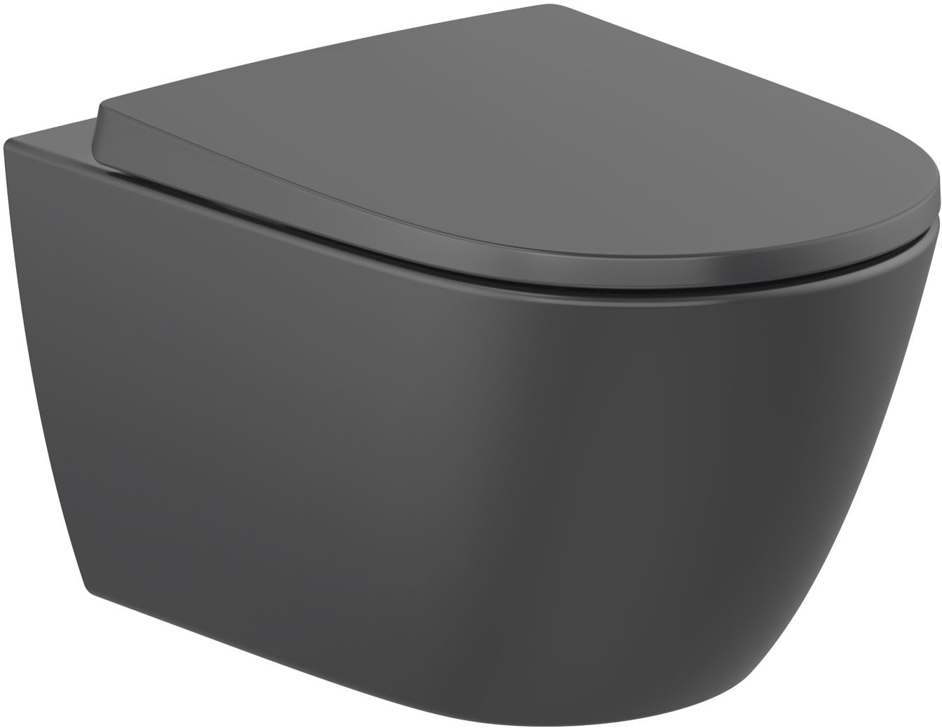 Darmowa Dostawa - Miska WC wisząca bez kołnierza czarny mat Roca Ona A346687080