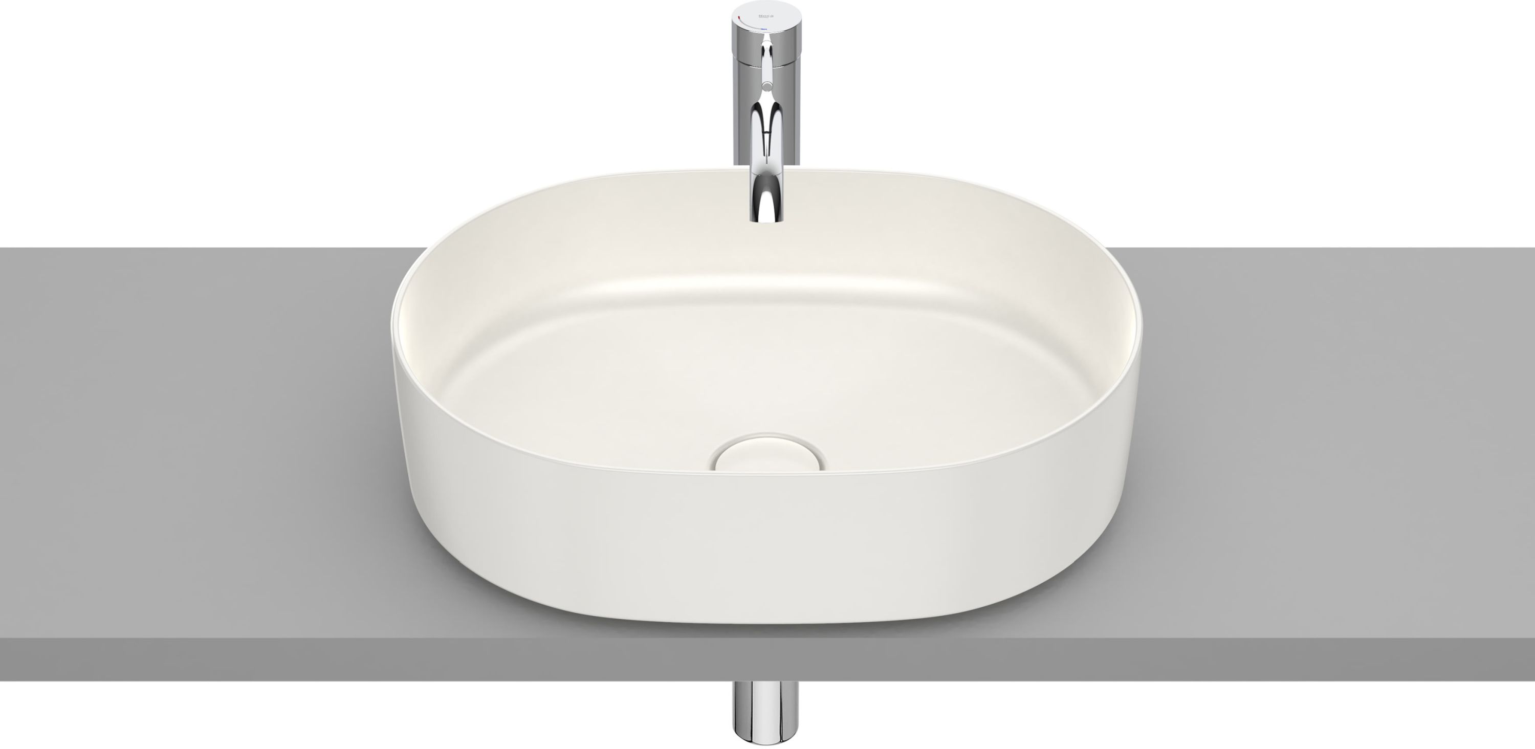 Darmowa Dostawa - Umywalka 50x37 cm owalna nablatowa brąz/beż Roca Inspira A327520650