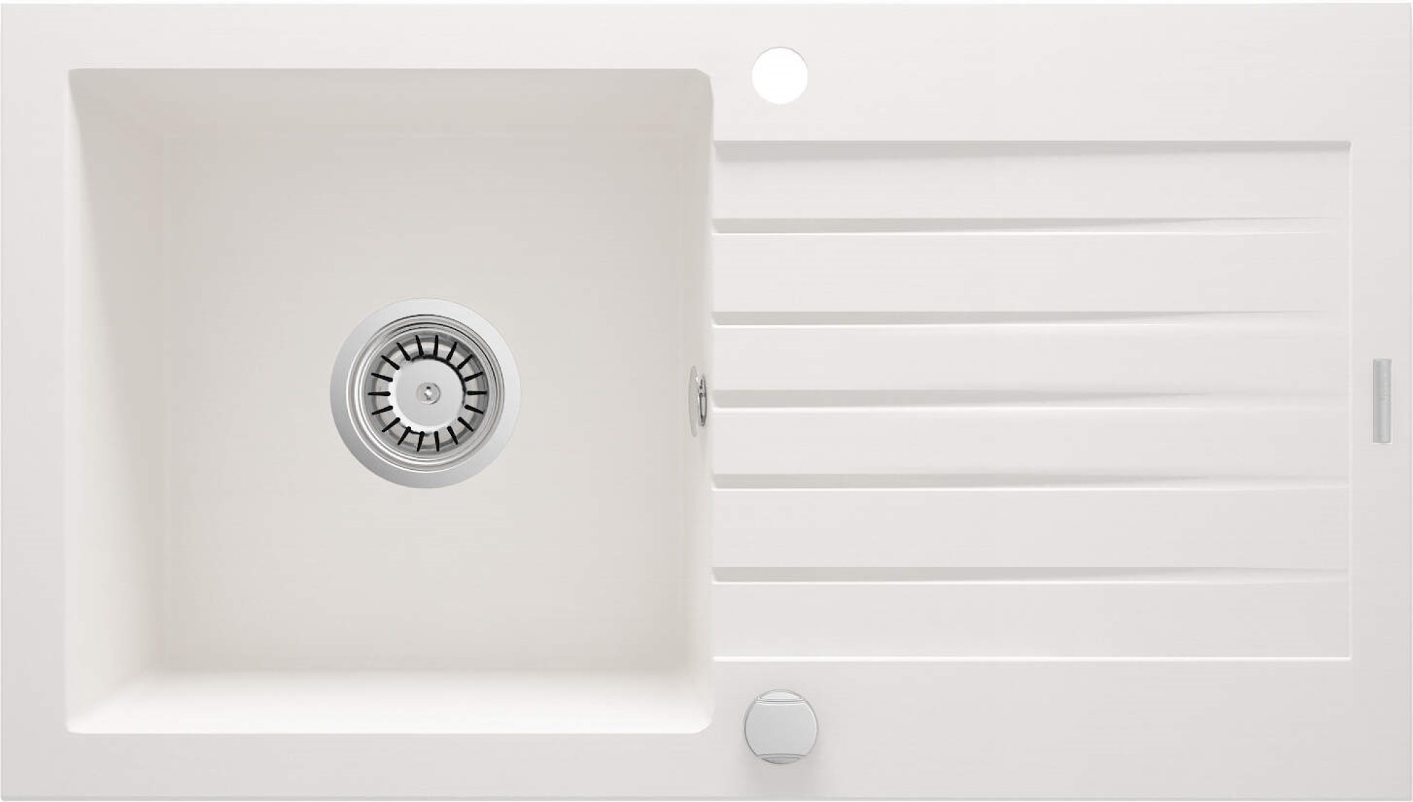 Darmowa Dostawa - Zlewozmywak granitowy 76x44 cm biały Deante Zorba ZQZA113