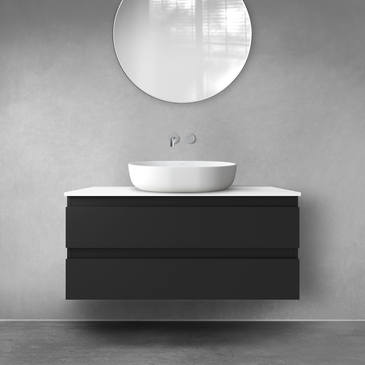 Darmowa Dostawa - Szafka z blatem 100x46.4x48.6 cm podumywalkowa wisząca biała Oltens Vernal 68123300