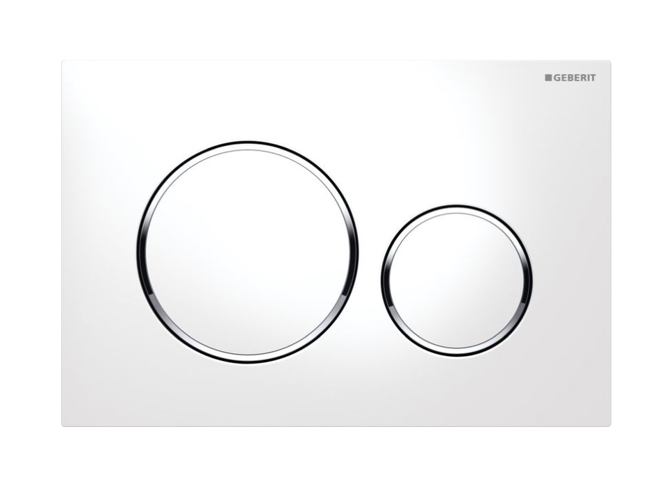 Darmowa Dostawa - Przycisk spłukujący do wc chrom błyszczący-biały Geberit Sigma 115882KJ1