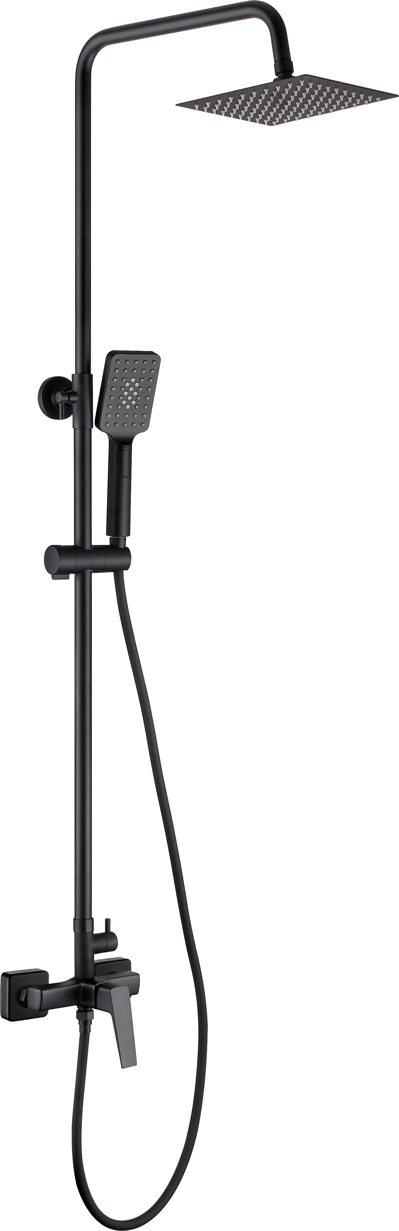 Darmowa Dostawa - Zestaw prysznicowy ścienny z deszczownicą czarny Deante Blur NQLN4XM