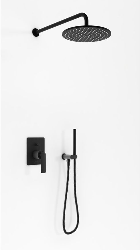 Darmowa Dostawa - Zestaw prysznicowy podtynkowy czarny Kohlman Experience Black QW210EBR25