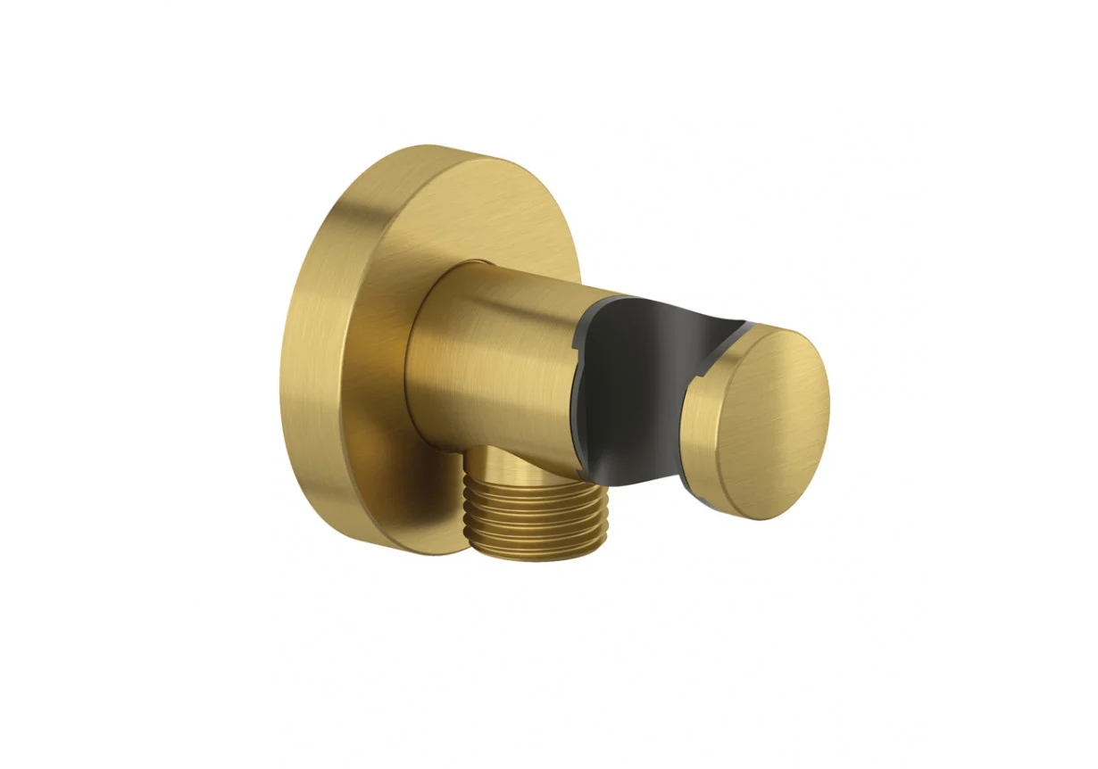 Darmowa Dostawa - Przyłącze kątowe z uchwytem złoty Kludi 60547N000