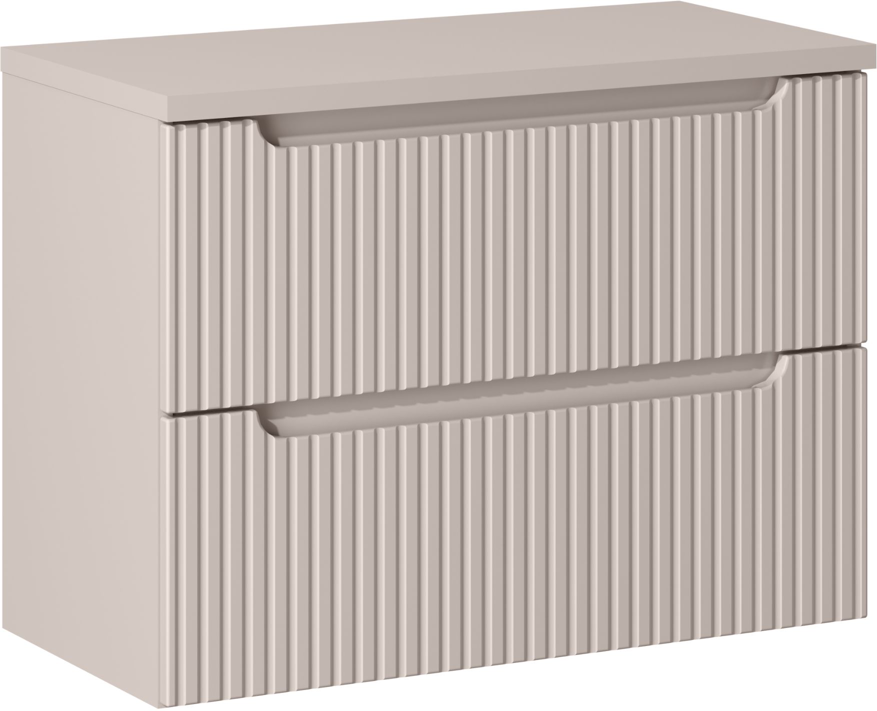 Darmowa Dostawa - Szafka z blatem 80x39x57 cm podumywalkowa wisząca beżowa Comad Nova Cashmere SETNOCBCASHMERE80CMS