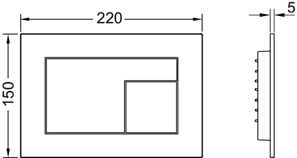 Darmowa Dostawa - Przycisk spłukujący do wc Tece Velvet 9240733