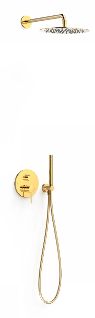 Darmowa Dostawa - Zestaw prysznicowy podtynkowy złoty Tres Study Exclusive 26228004OR