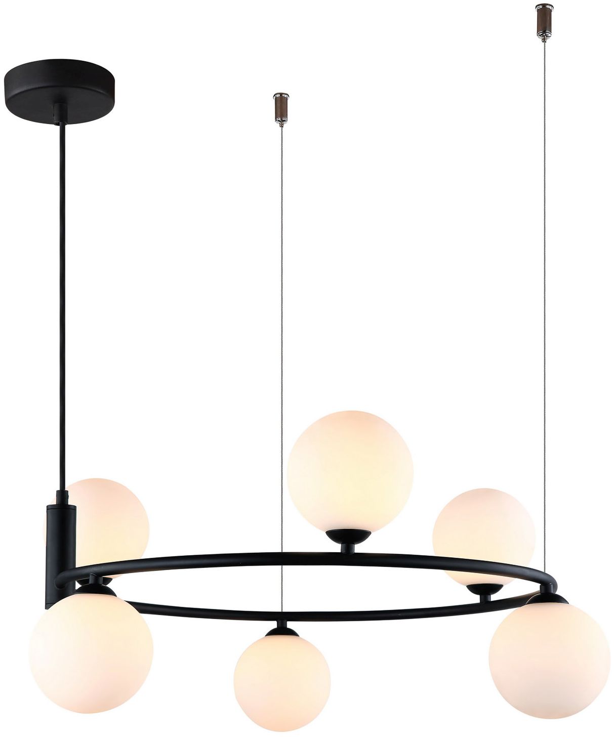 Darmowa Dostawa - Lampa wisząca 6x25 W czarna Italux Amily MDM39746BK