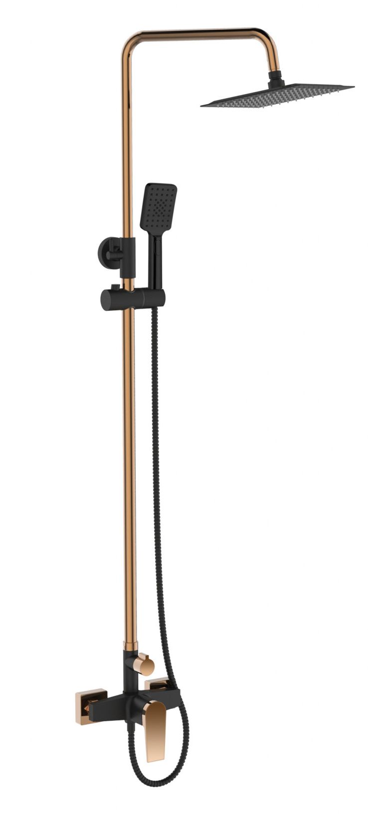 Darmowa Dostawa - Zestaw prysznicowy ścienny czarny Invena Midnight AU35D14