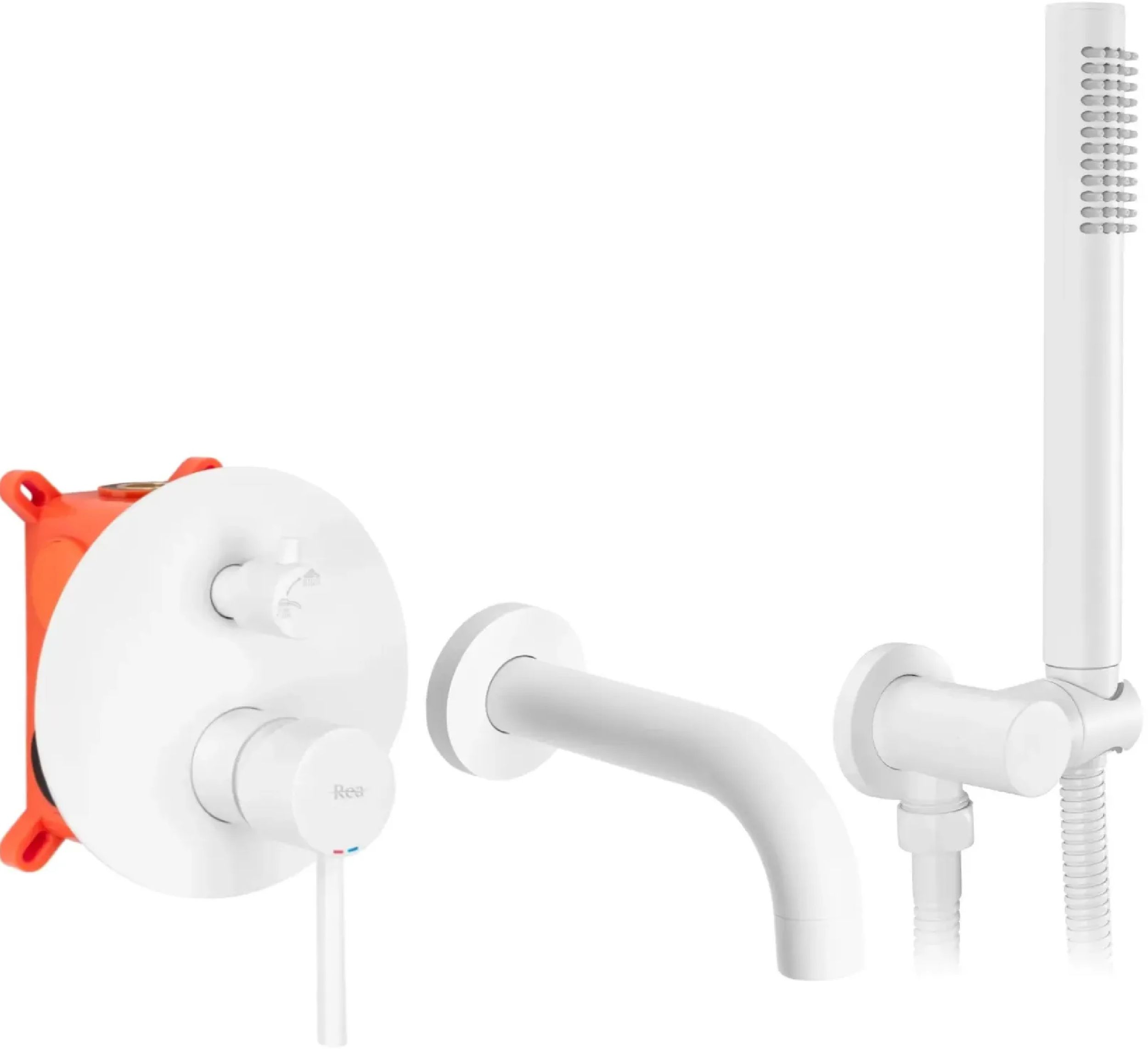 Darmowa Dostawa - Zestaw prysznicowy podtynkowy biały Rea Lungo REAB6440