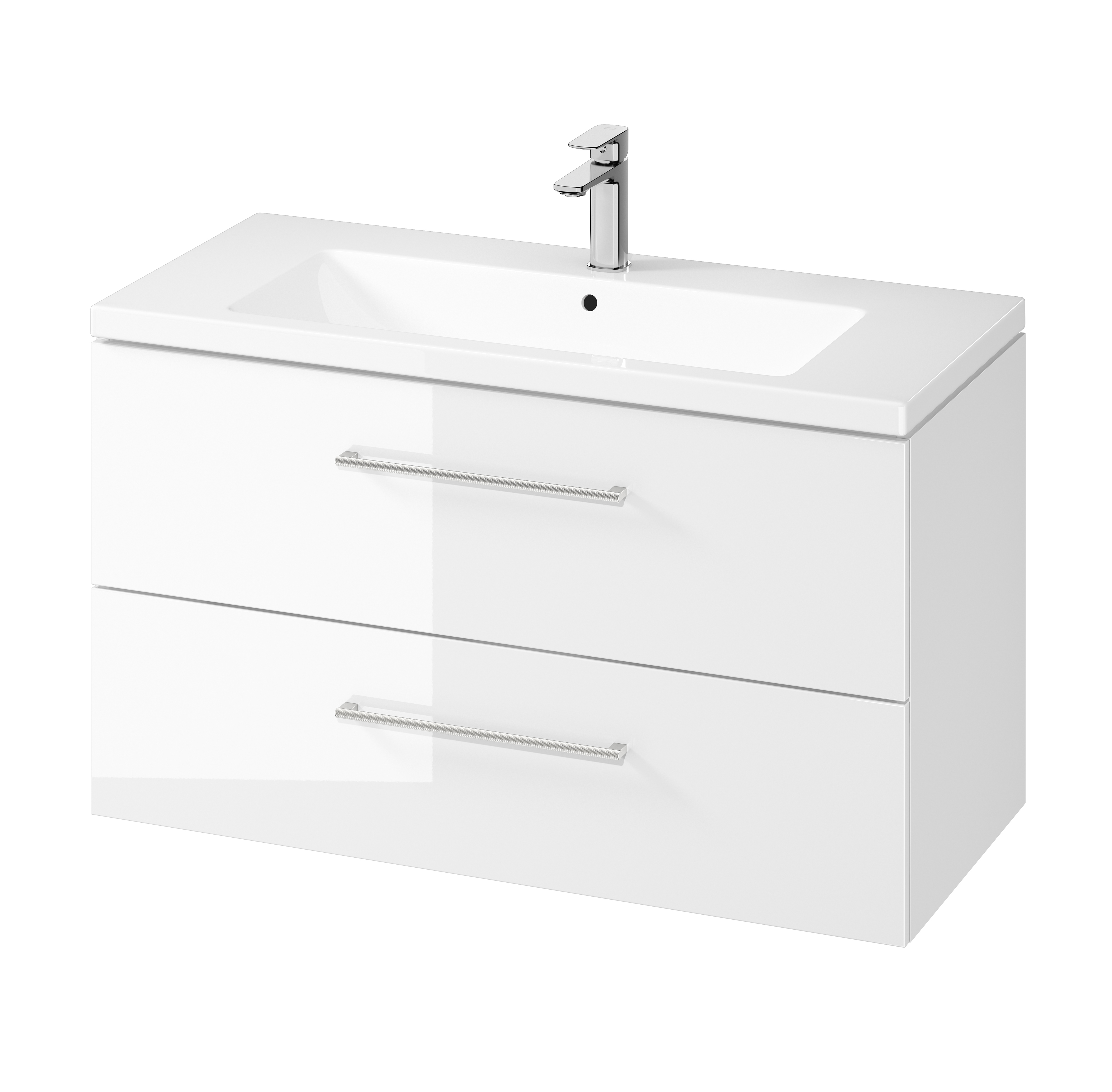 Darmowa Dostawa - Umywalka z szafką 100 cm białą Cersanit Larga S801576