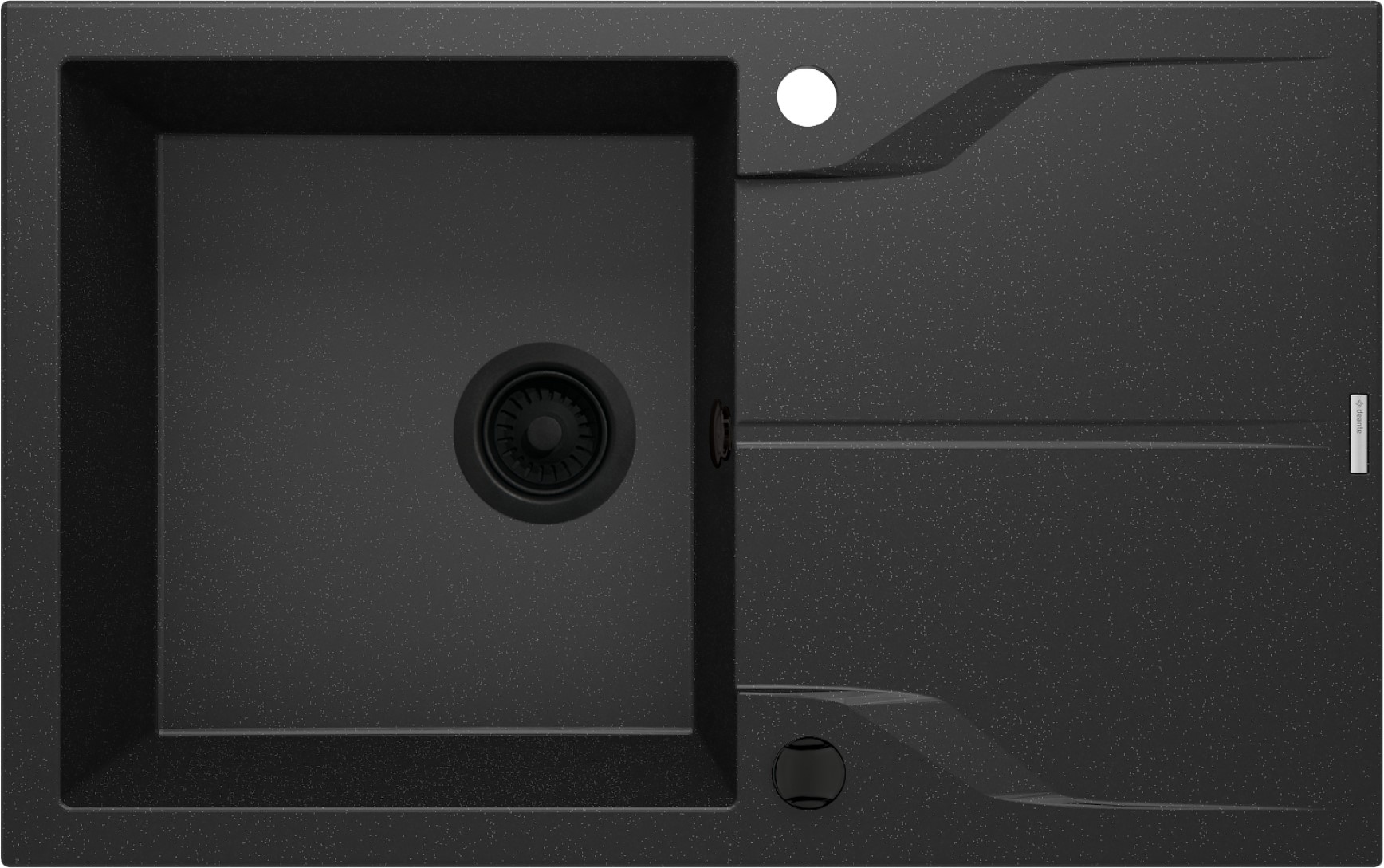 Darmowa Dostawa - Zlewozmywak granitowy 78x49 cm szary/grafitowy/onyx Deante Andante ZQNG113