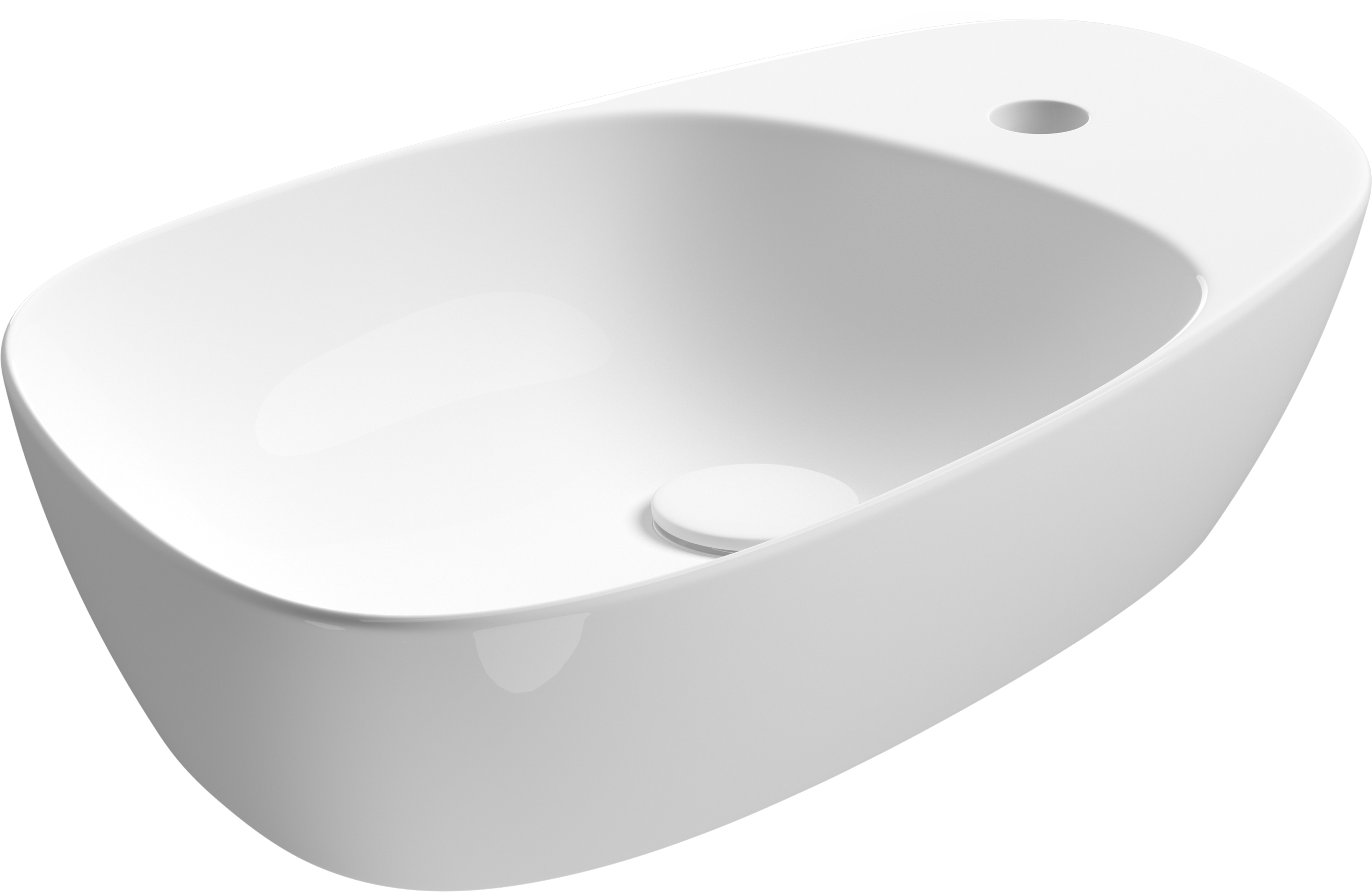 Darmowa Dostawa - Umywalka 60x40 cm nablatowa biała Meissen Keramik Kontra K682002