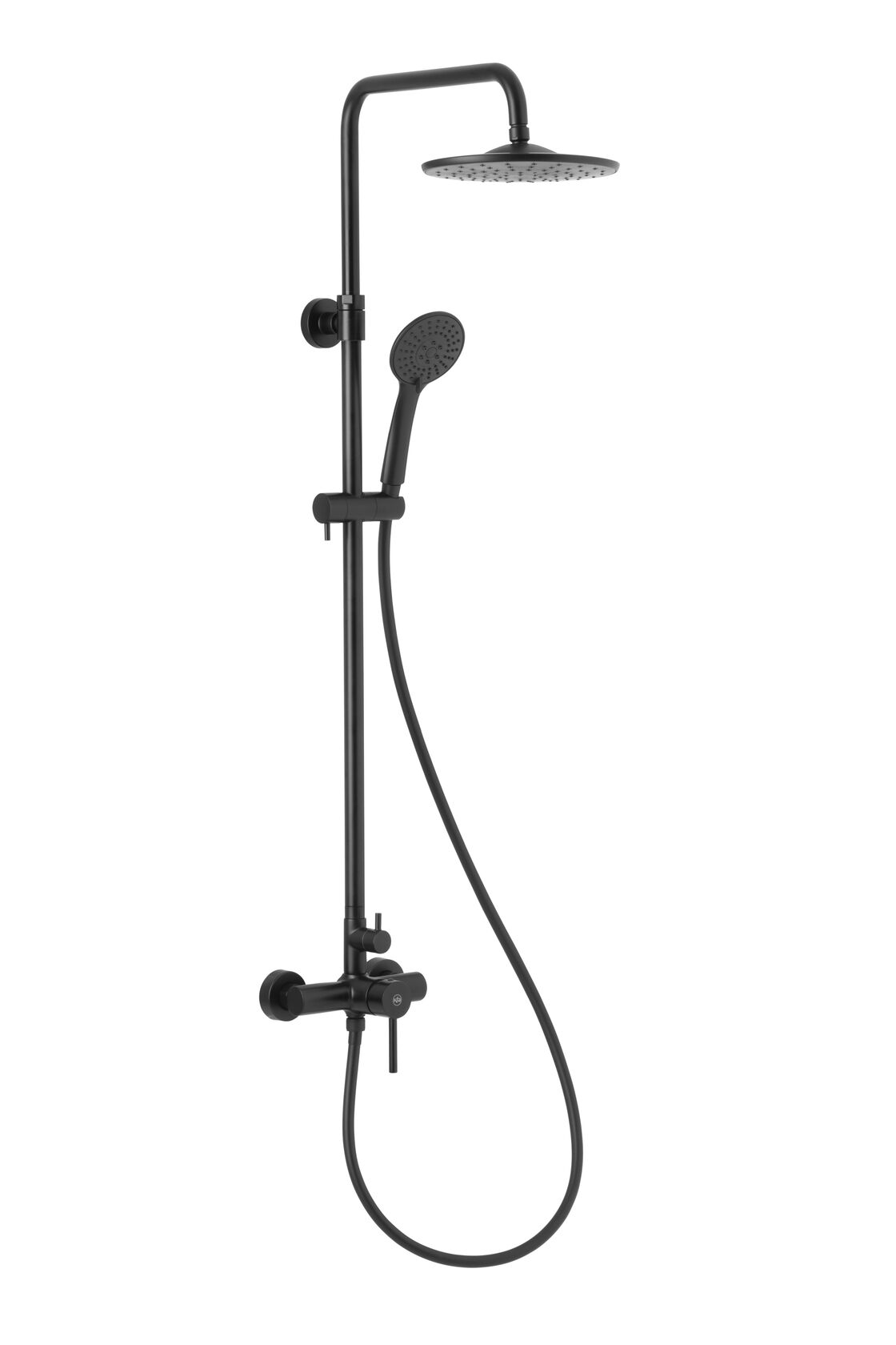 Darmowa Dostawa - Zestaw prysznicowy ścienny z deszczownicą czarny KFA Armatura Moza 503691081