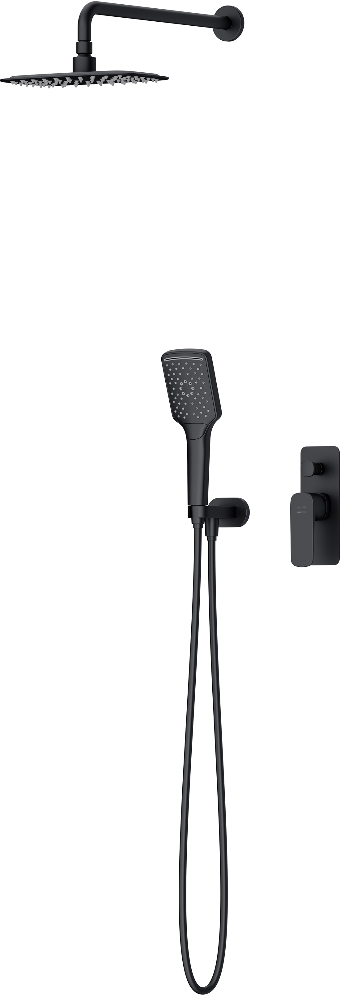 Darmowa Dostawa - Zestaw prysznicowy podtynkowy czarny Cersanit Larga S952031