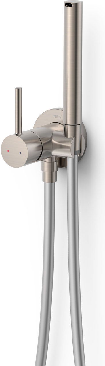 Darmowa Dostawa - Bateria bidetowa z zestawem prysznicowym podtynkowa stal Tres Max-Tres 134122AC