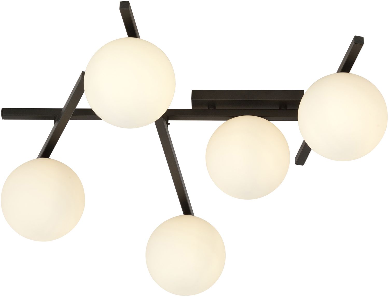 Darmowa Dostawa - Lampa podsufitowa 5x10 W czarna-opal Emibig Smart 11035