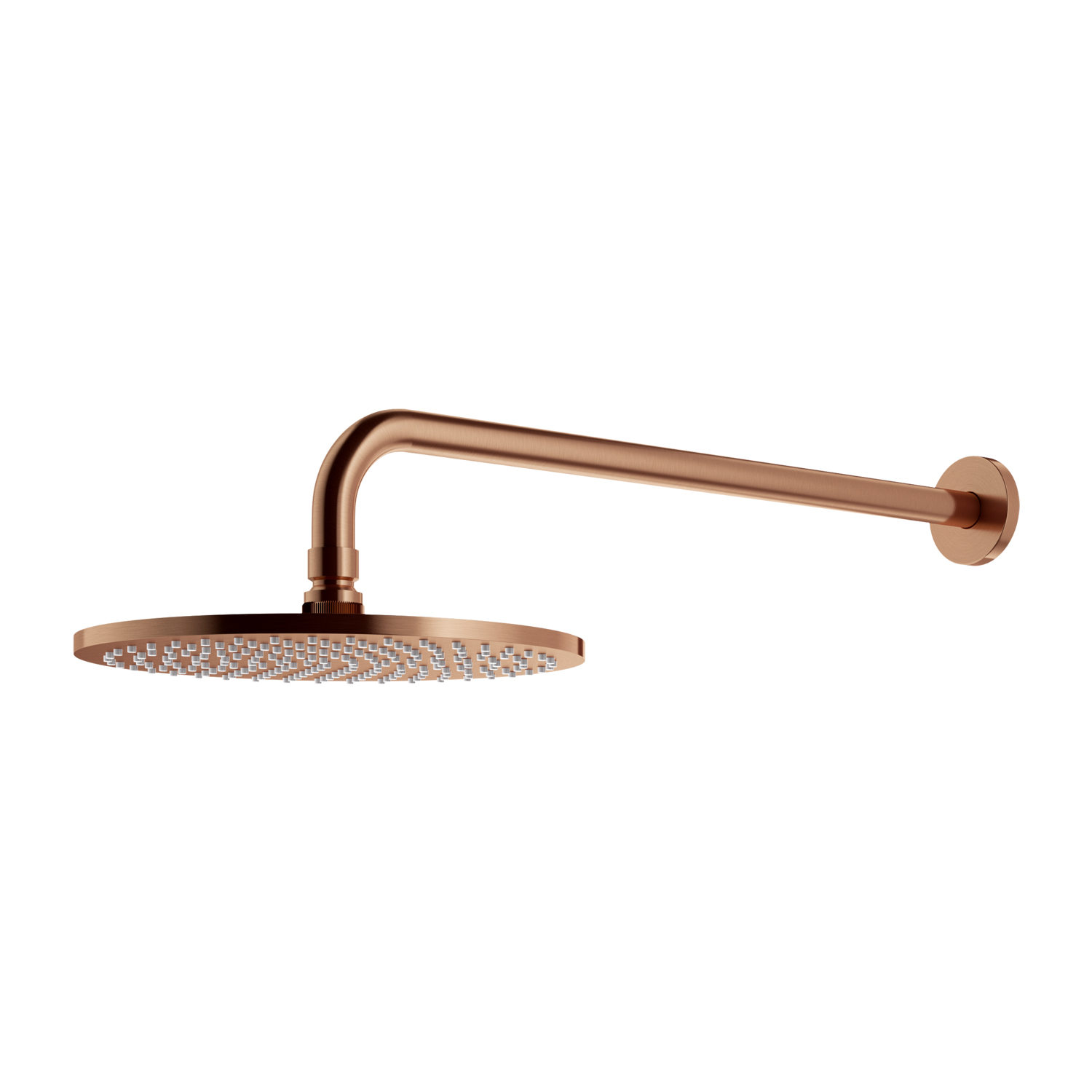 Darmowa Dostawa - Deszczownica z ramieniem 25.4x25.4 cm okrągła miedź Omnires SlimLine WGSET1CPB