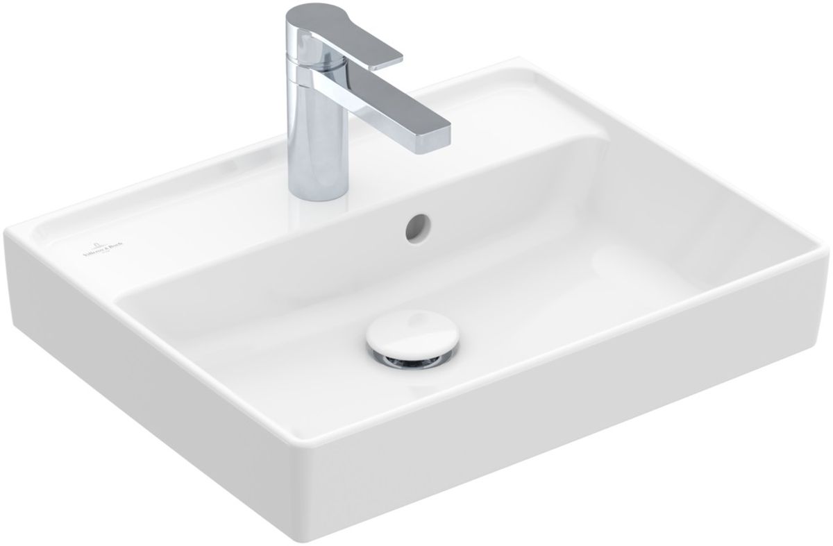 Darmowa Dostawa - Umywalka 50x40 cm prostokątna ścienna-meblowa biała Villeroy & Boch Collaro 433450R1
