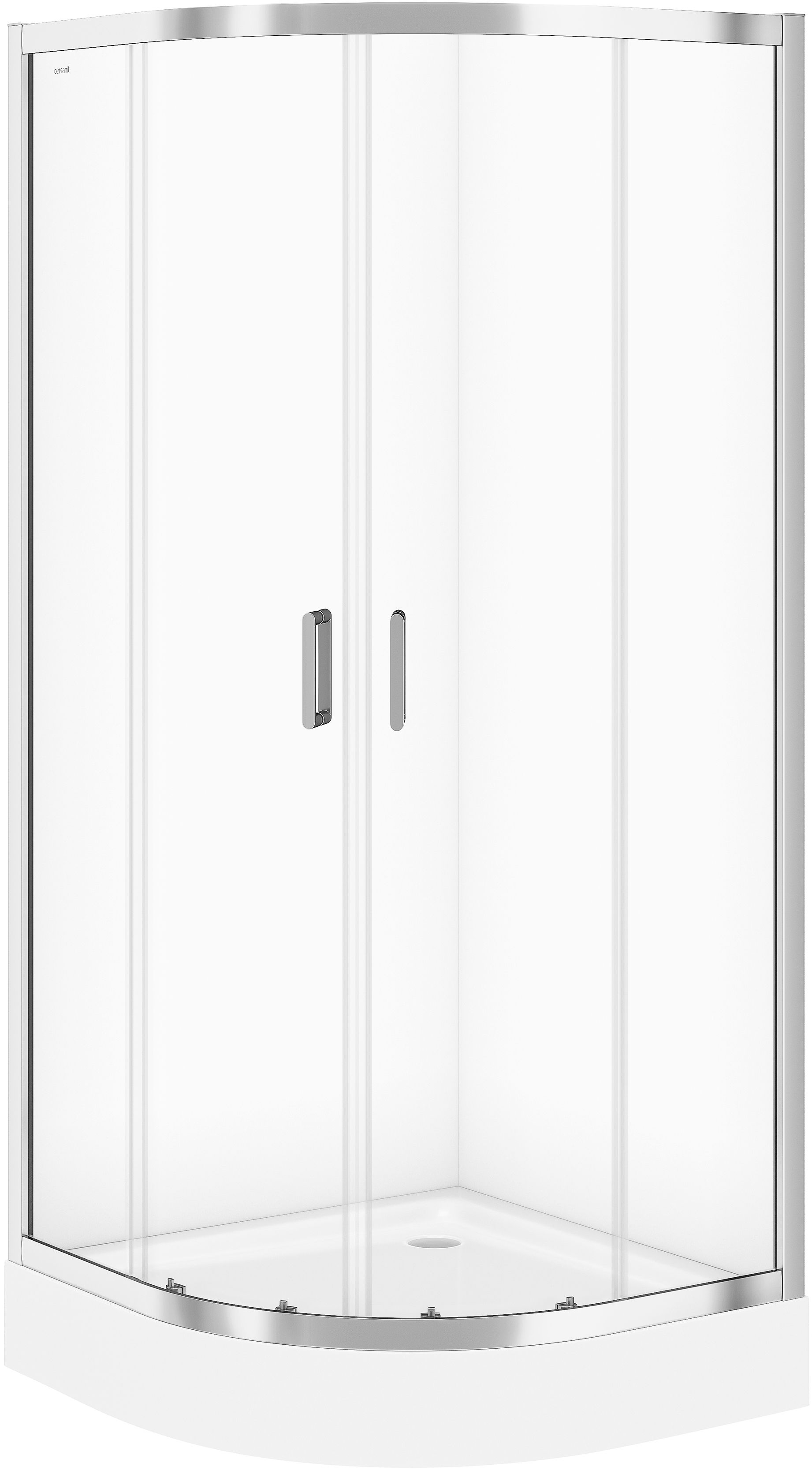 Darmowa Dostawa - Kabina prysznicowa 90x90 cm półokrągła chrom połysk/szkło przezroczyste Cersanit Arteco S157002