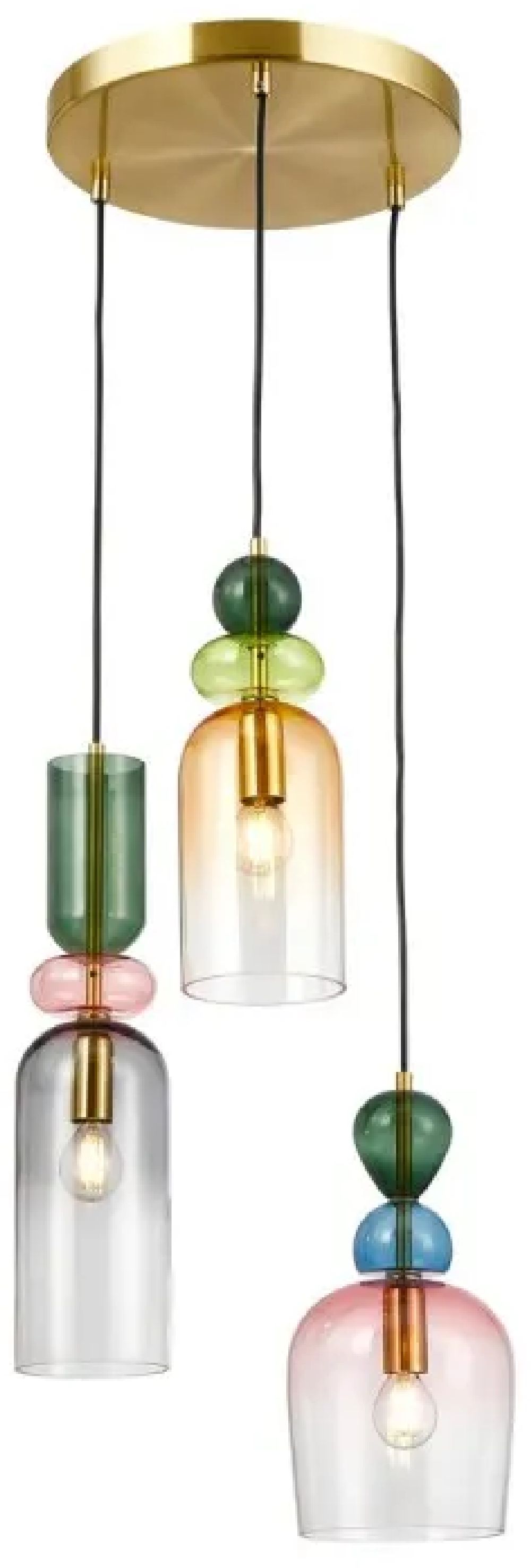 Darmowa Dostawa - Lampa wisząca 3x40 W złota Italux Manso PND374623AMCGD