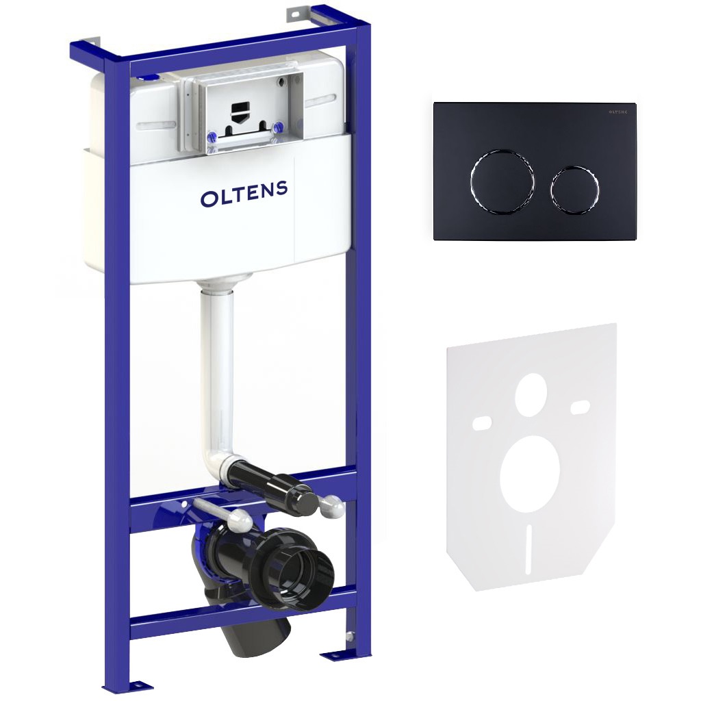 Darmowa Dostawa - Stelaż podtynkowy z przyciskiem i uszczelką do miski wc wiszącej Oltens Triberg abset1316