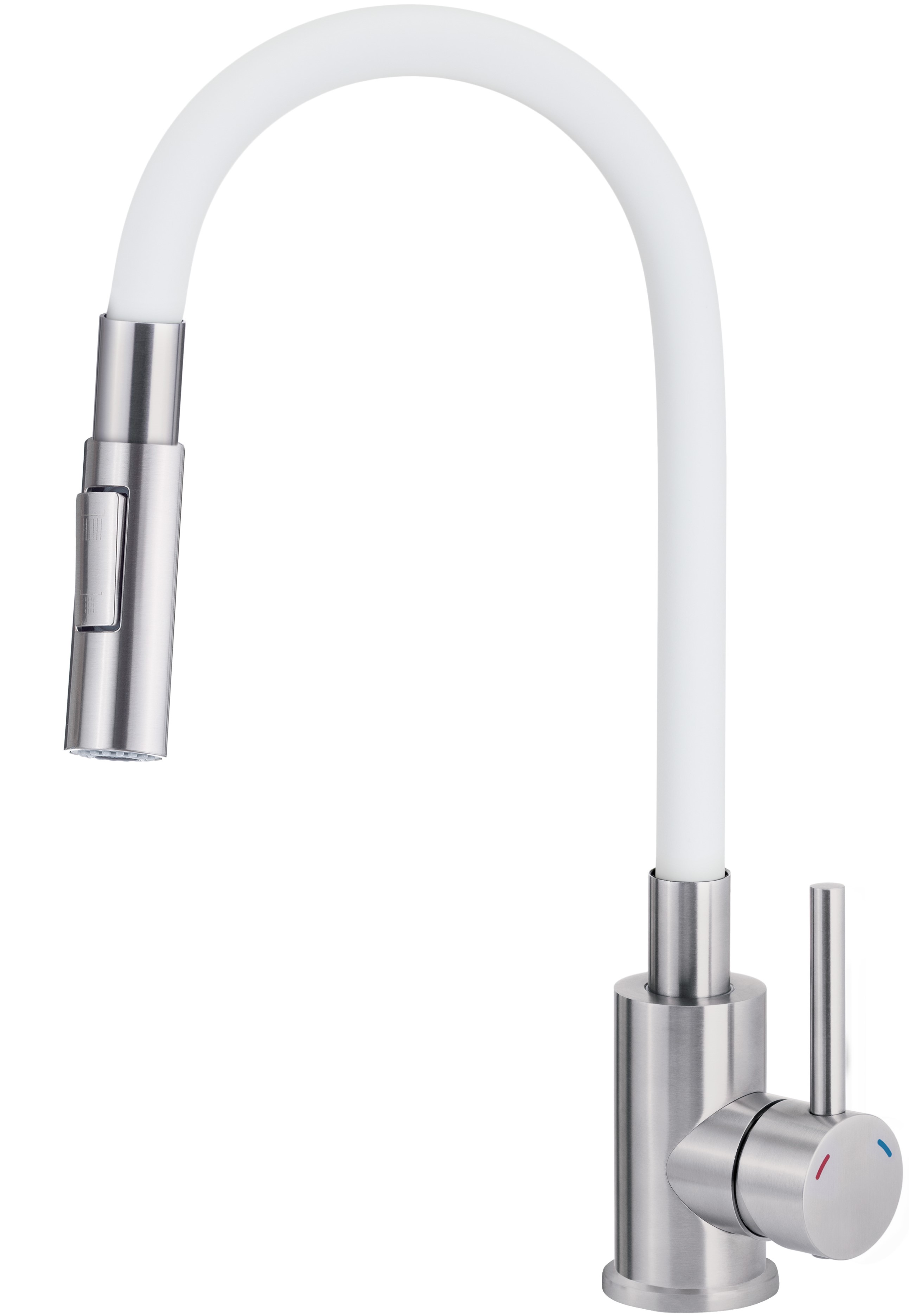 Darmowa Dostawa - Bateria kuchenna stojąca stal-biała Deante Luno BOCW740