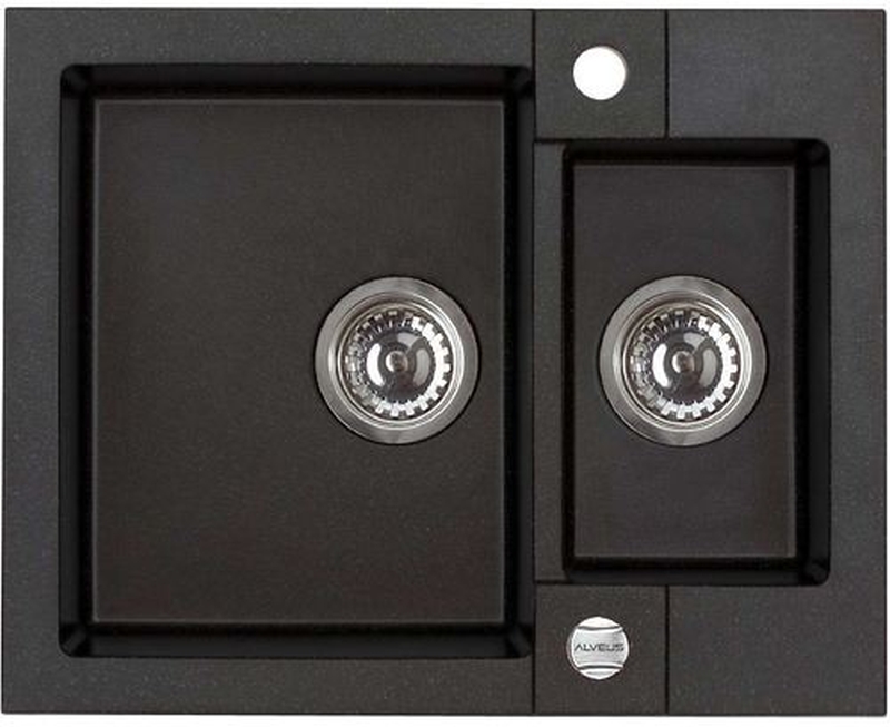 Darmowa Dostawa - Zlewozmywak granitowy 59.5x47.5 cm czarny Alveus Rock'n'Roll 1218091