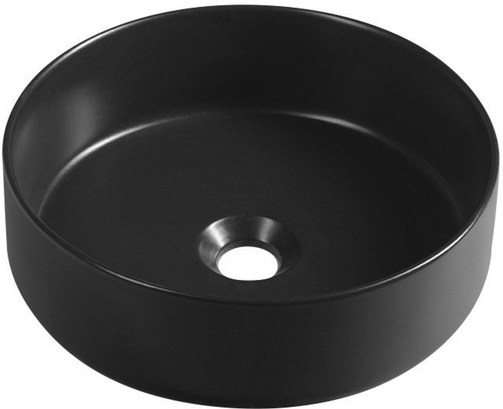 Darmowa Dostawa - Umywalka 36x36 cm okrągła nablatowa czarna Isvea Infinity 10NF650362N