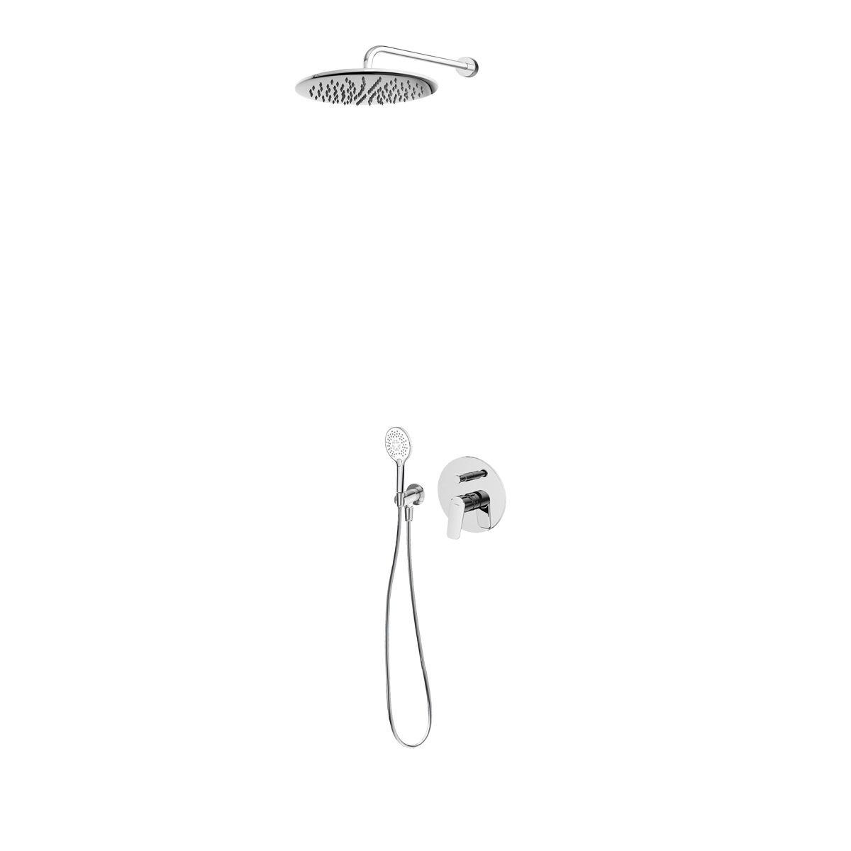 Darmowa Dostawa - Zestaw prysznicowy podtynkowy z deszczownicą chrom Oltens Vernal abset0893