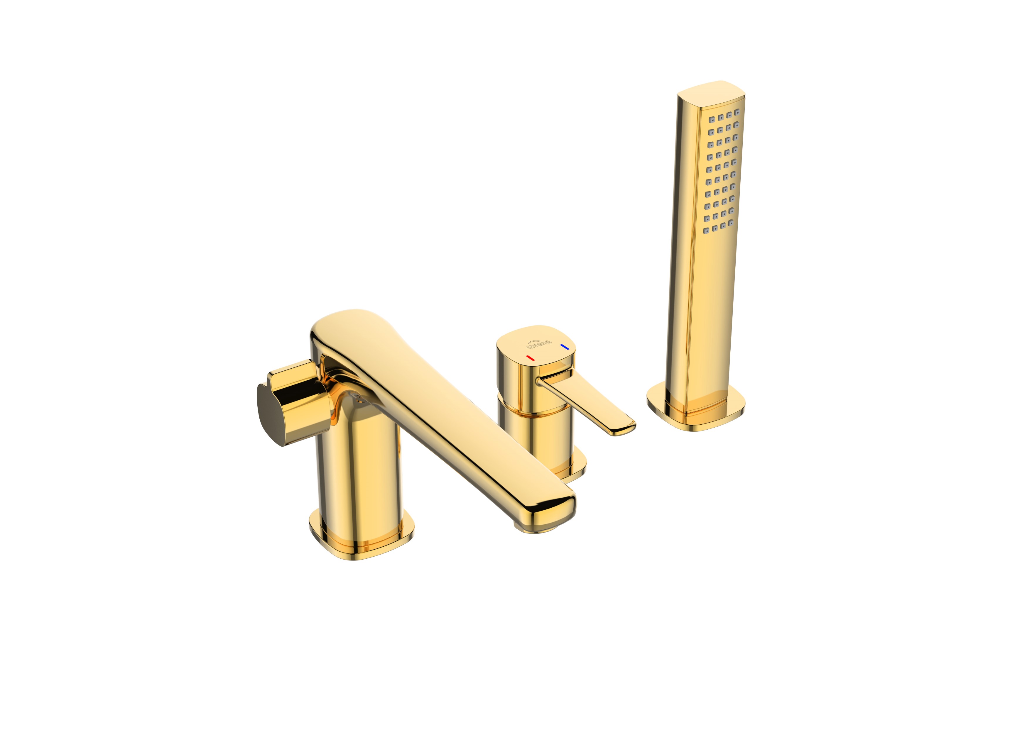 Darmowa Dostawa - Bateria wannowo-prysznicowa nawannowa złota Invena Glamour BW02S09